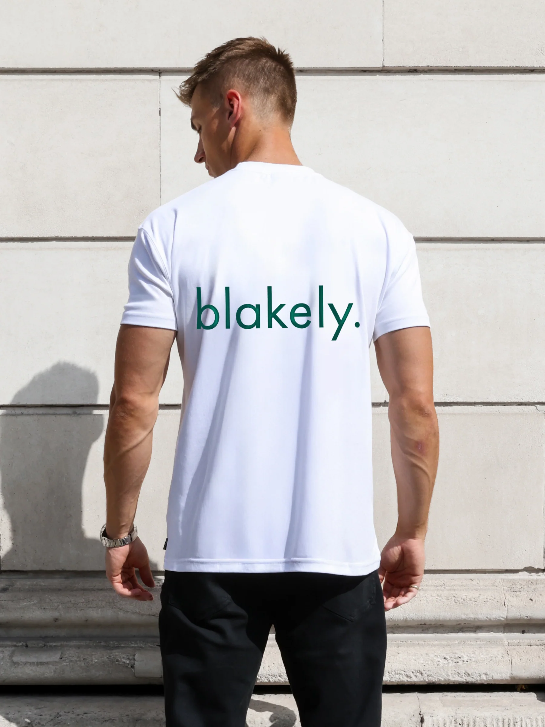 Enzo Relaxed T-Shirt - White & Deep Green