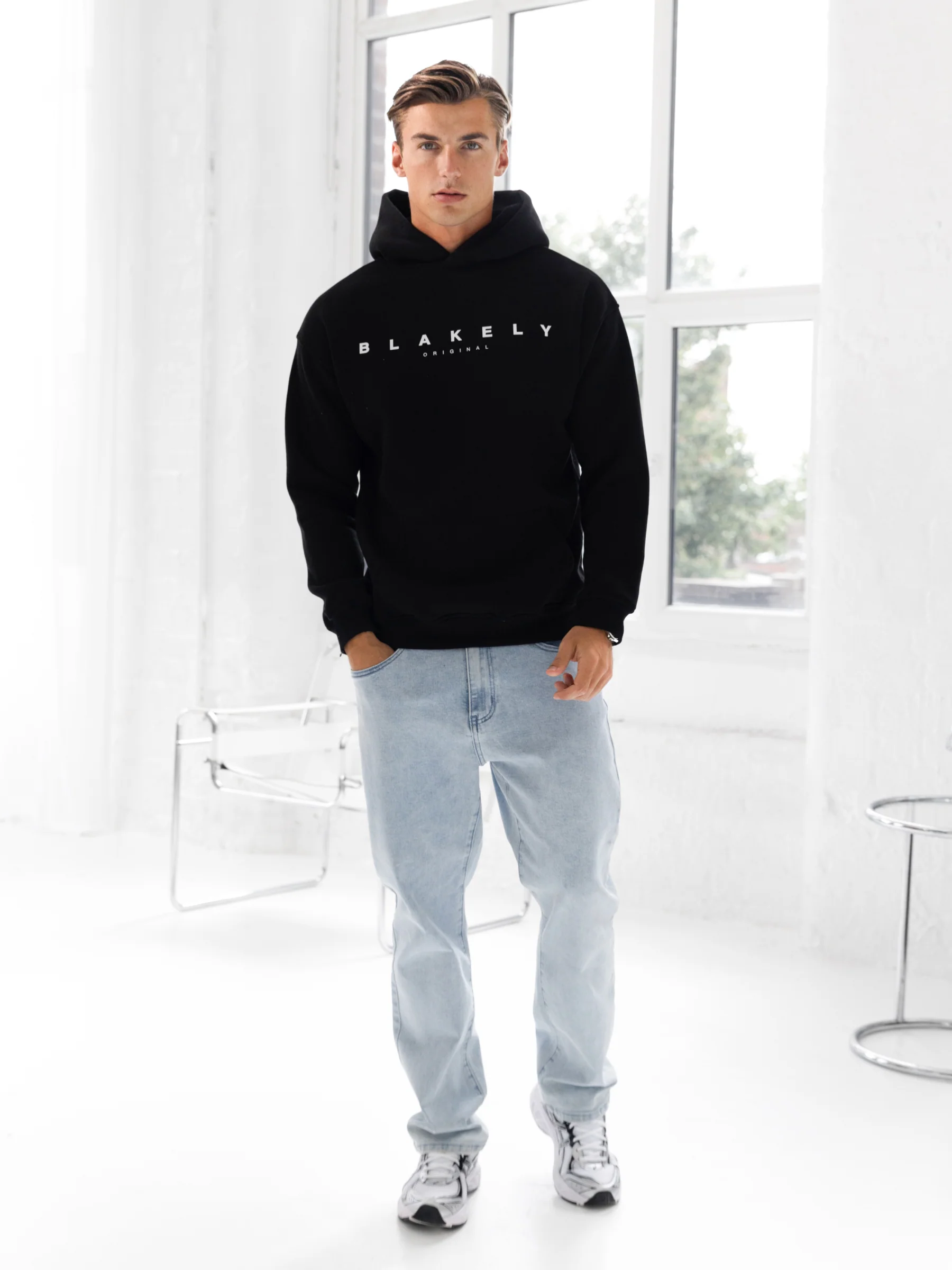 Evolved Relaxed Hoodie - Black - Image 7