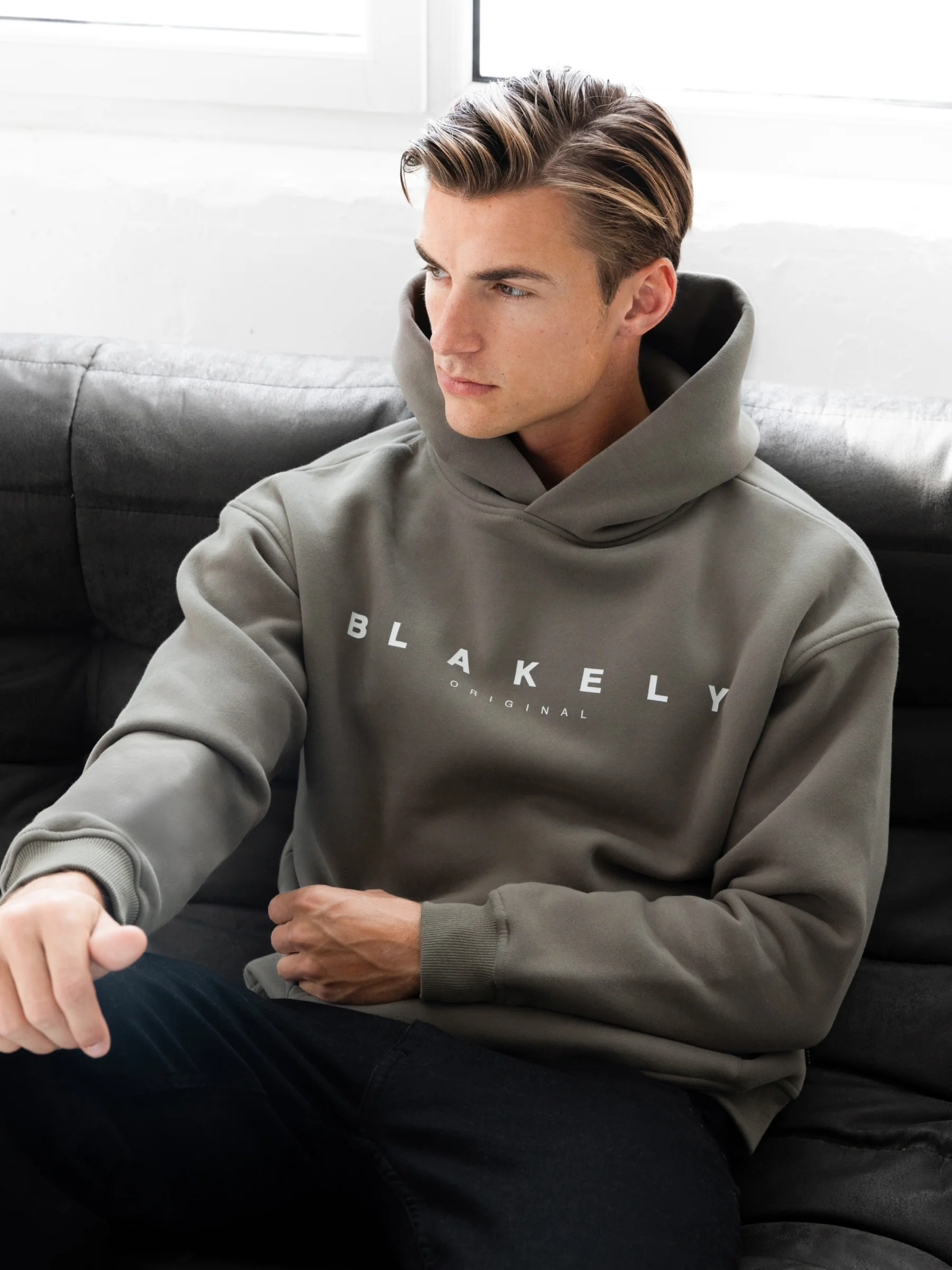 Evolved Relaxed Hoodie - Safari Green - Image 3