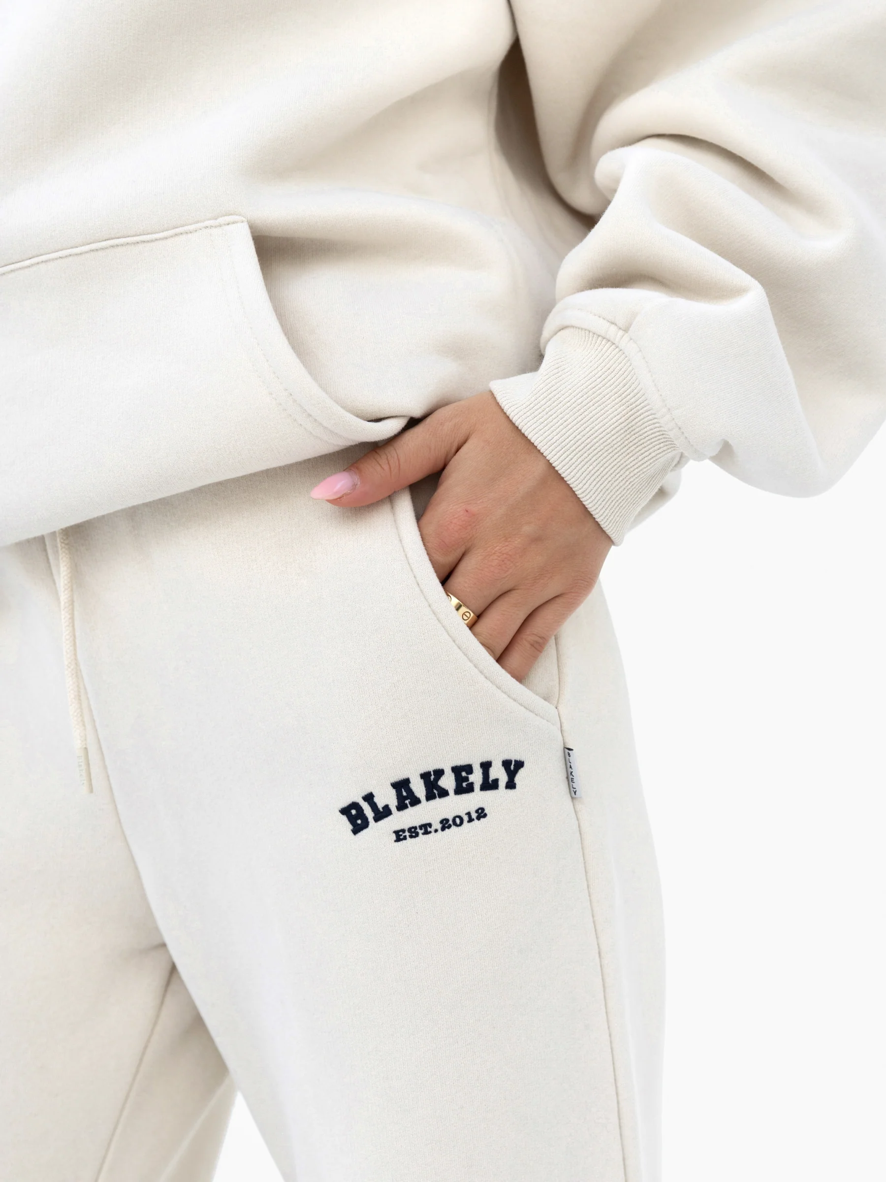Heritage Wide Leg Sweatpants - Chalk - Image 4