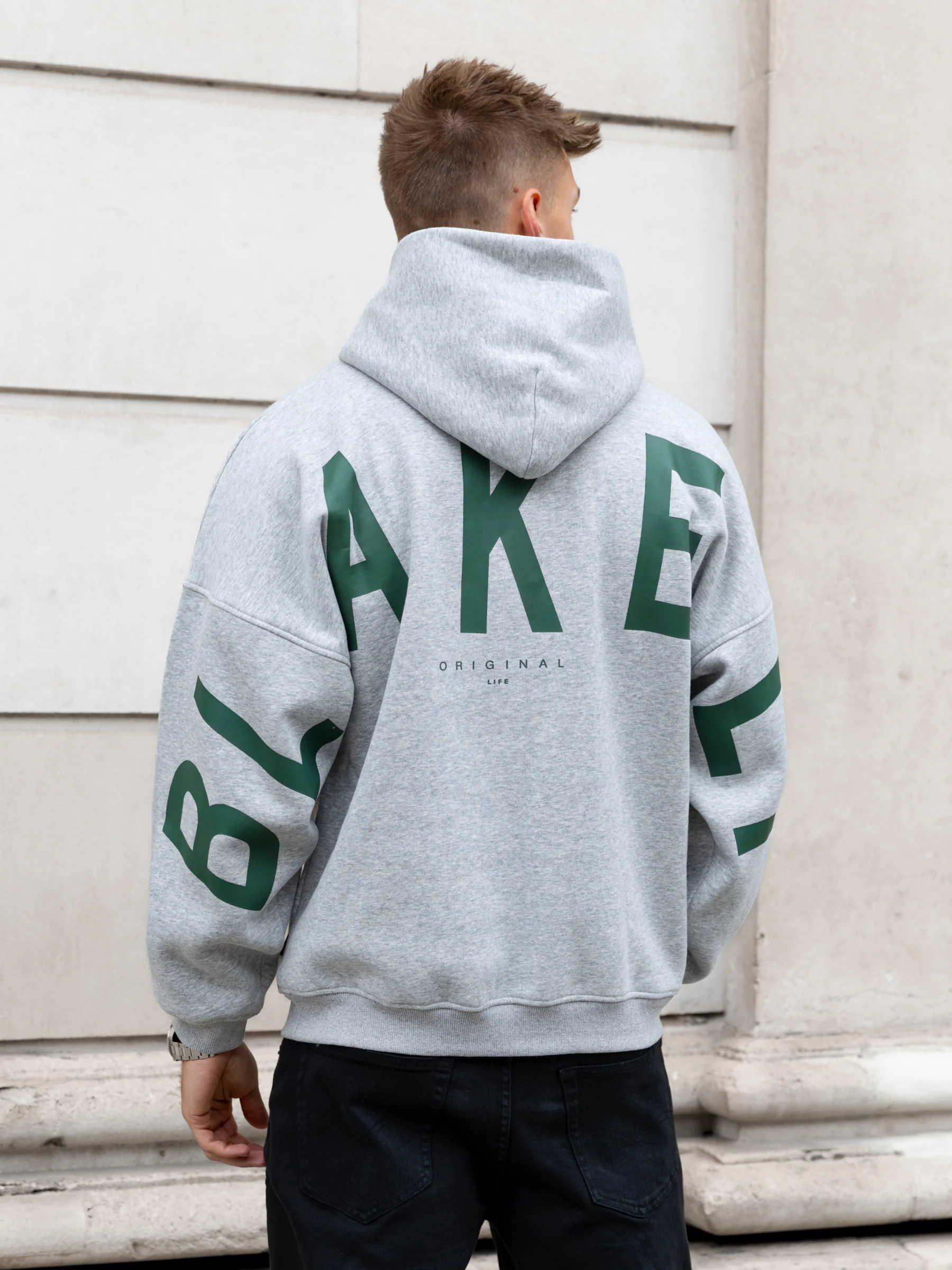 Idris Oversized Hoodie - Marl Grey