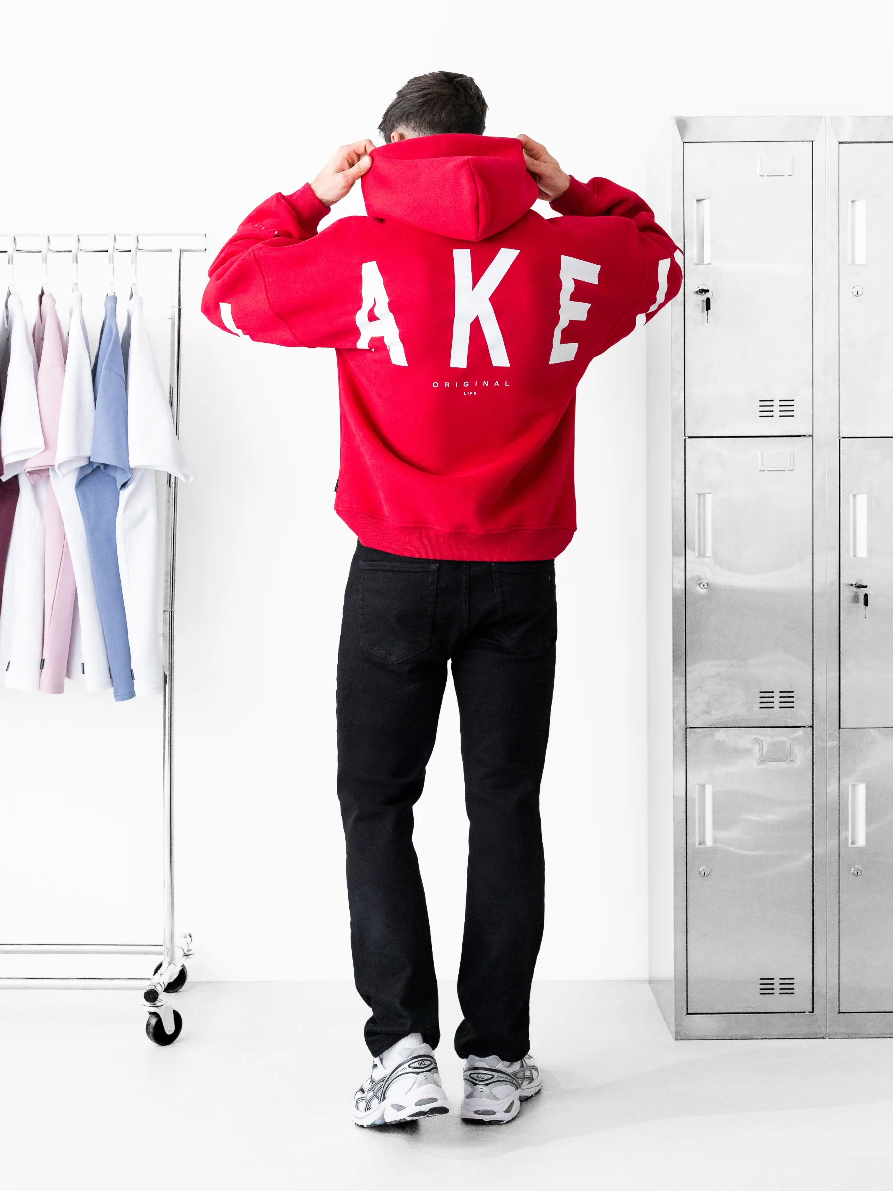 Idris Oversized Hoodie - Red - Image 3