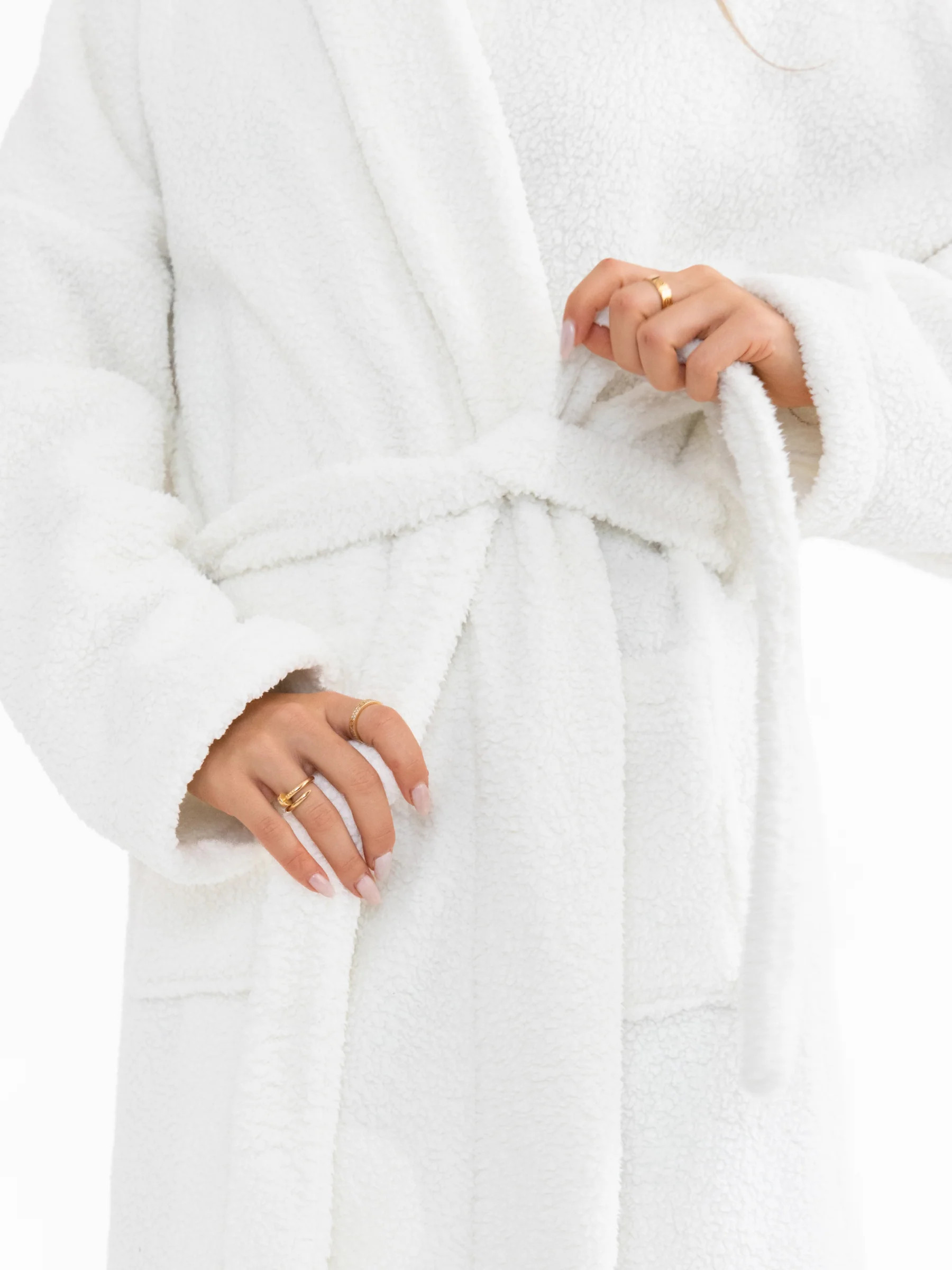 Isabel Embroidered Dressing Gown - White - Image 5