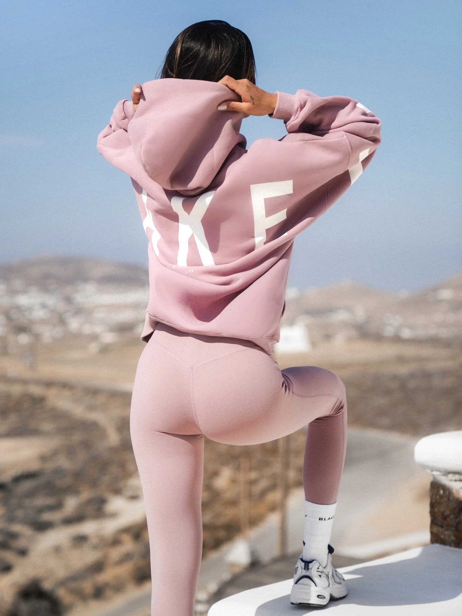 Isabel Hoodie & Leggings Set - Dusty Pink - Image 2