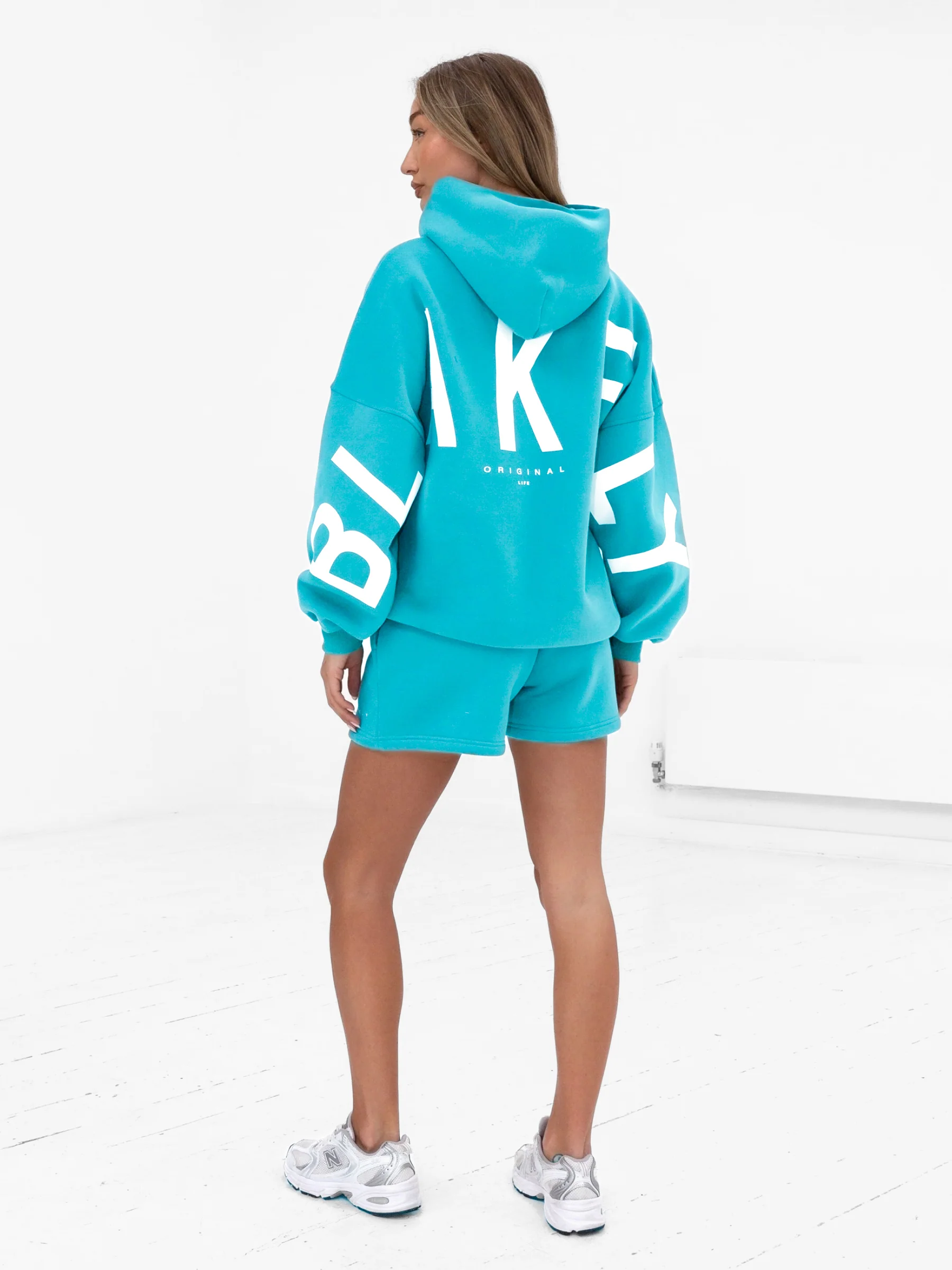Isabel Jogger Shorts - Aqua - Image 4