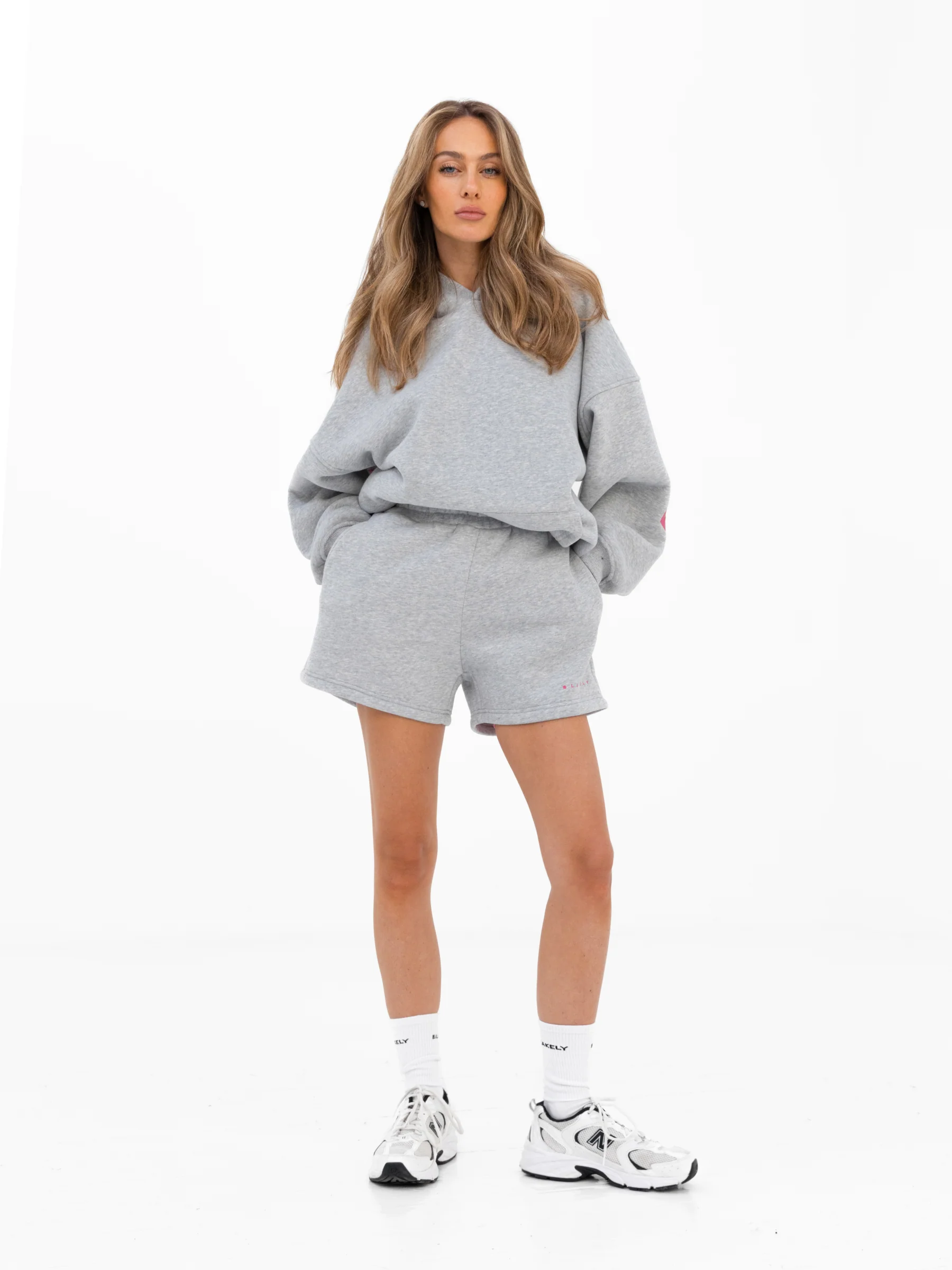Isabel Jogger Shorts - Marl Grey - Image 3