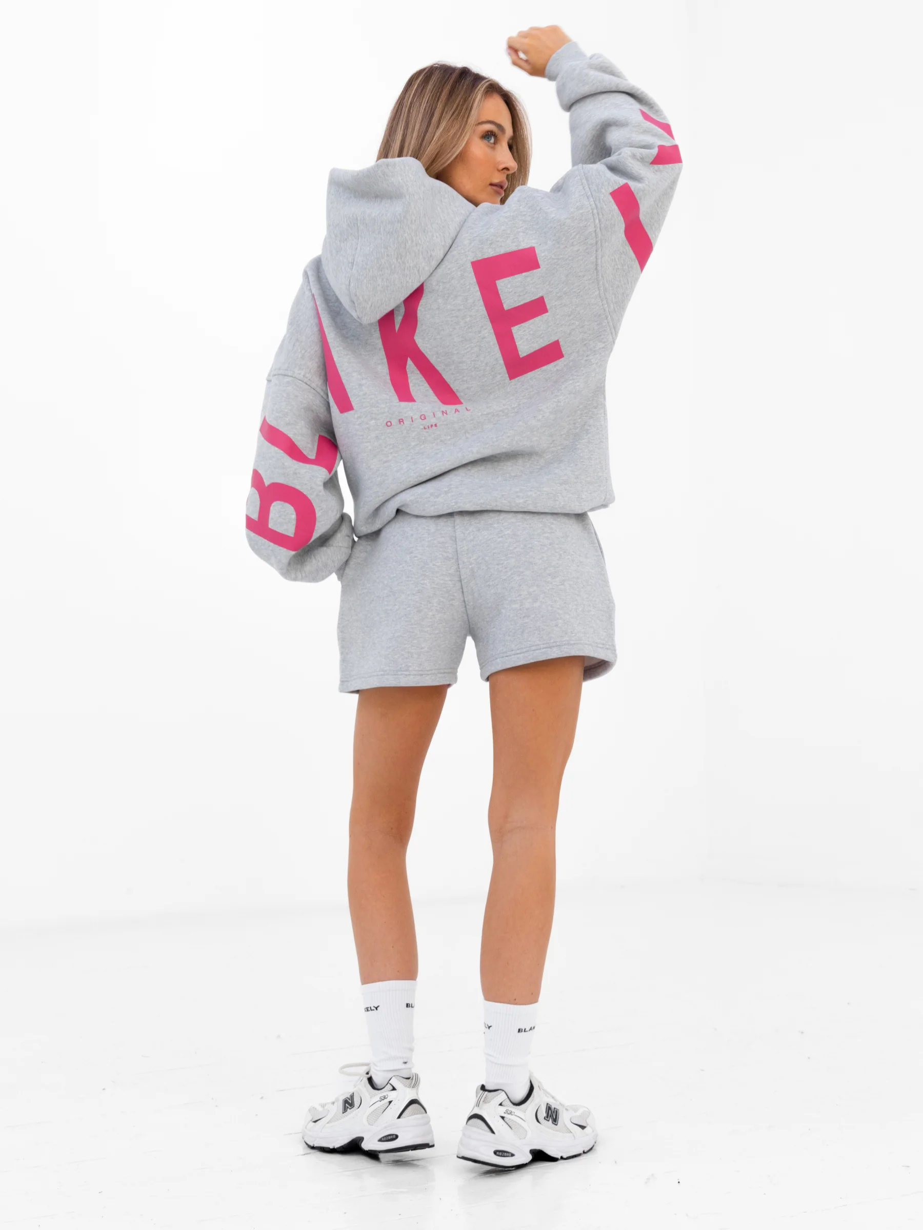 Isabel Jogger Shorts - Marl Grey - Image 4