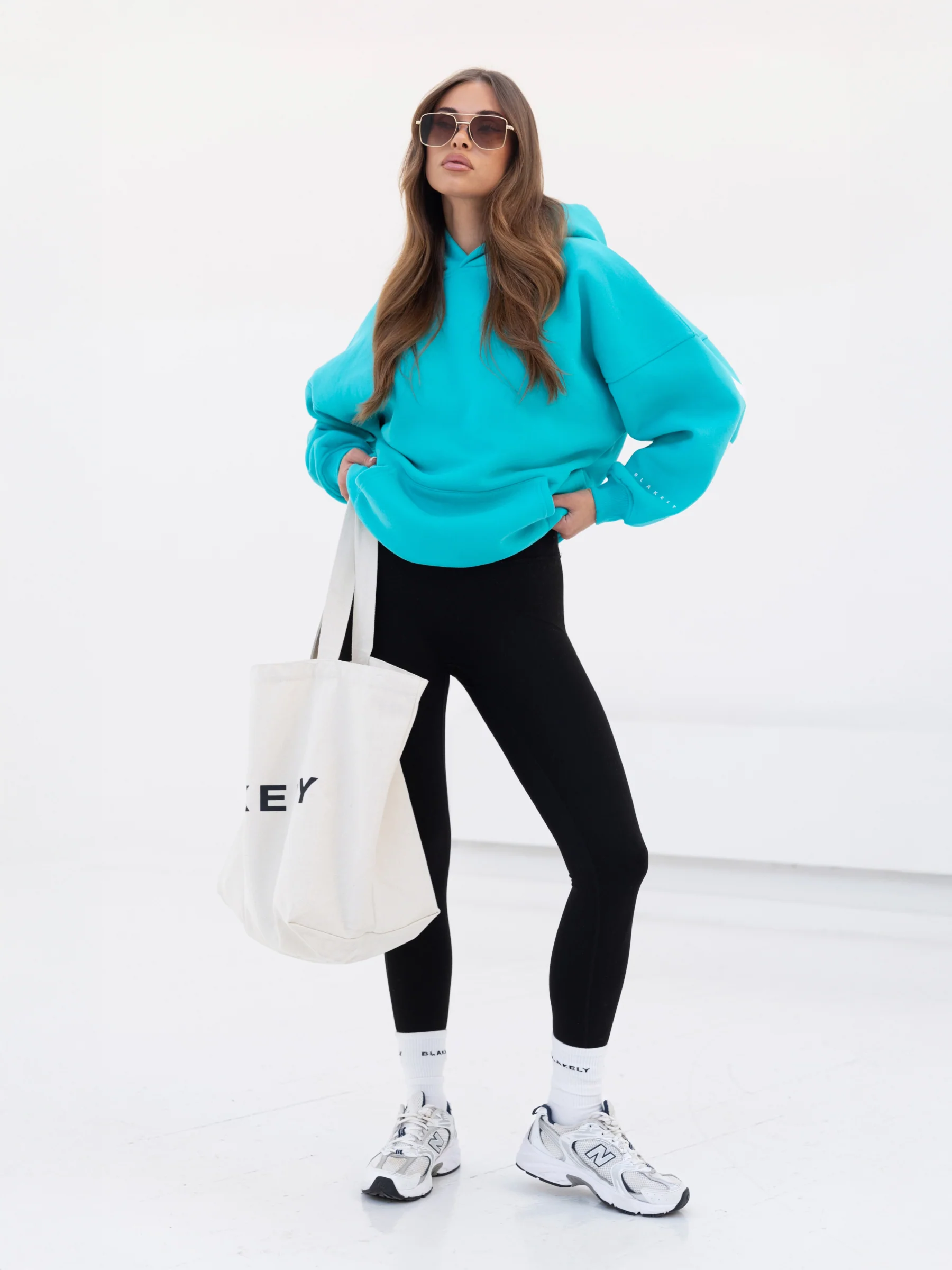 Isabel Oversized Hoodie - Aqua - Image 5