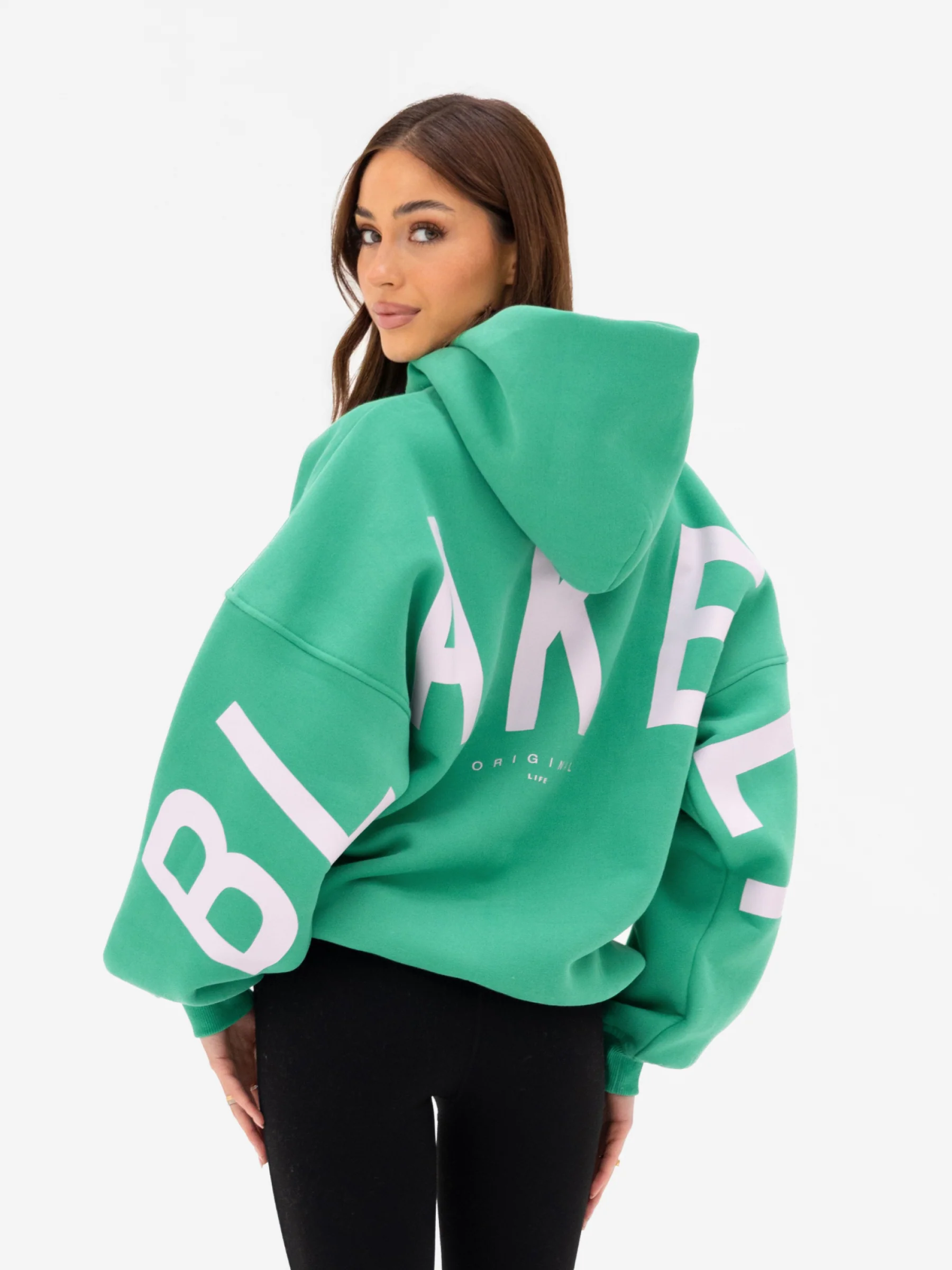 Isabel Oversized Hoodie - Jade Green - Image 5