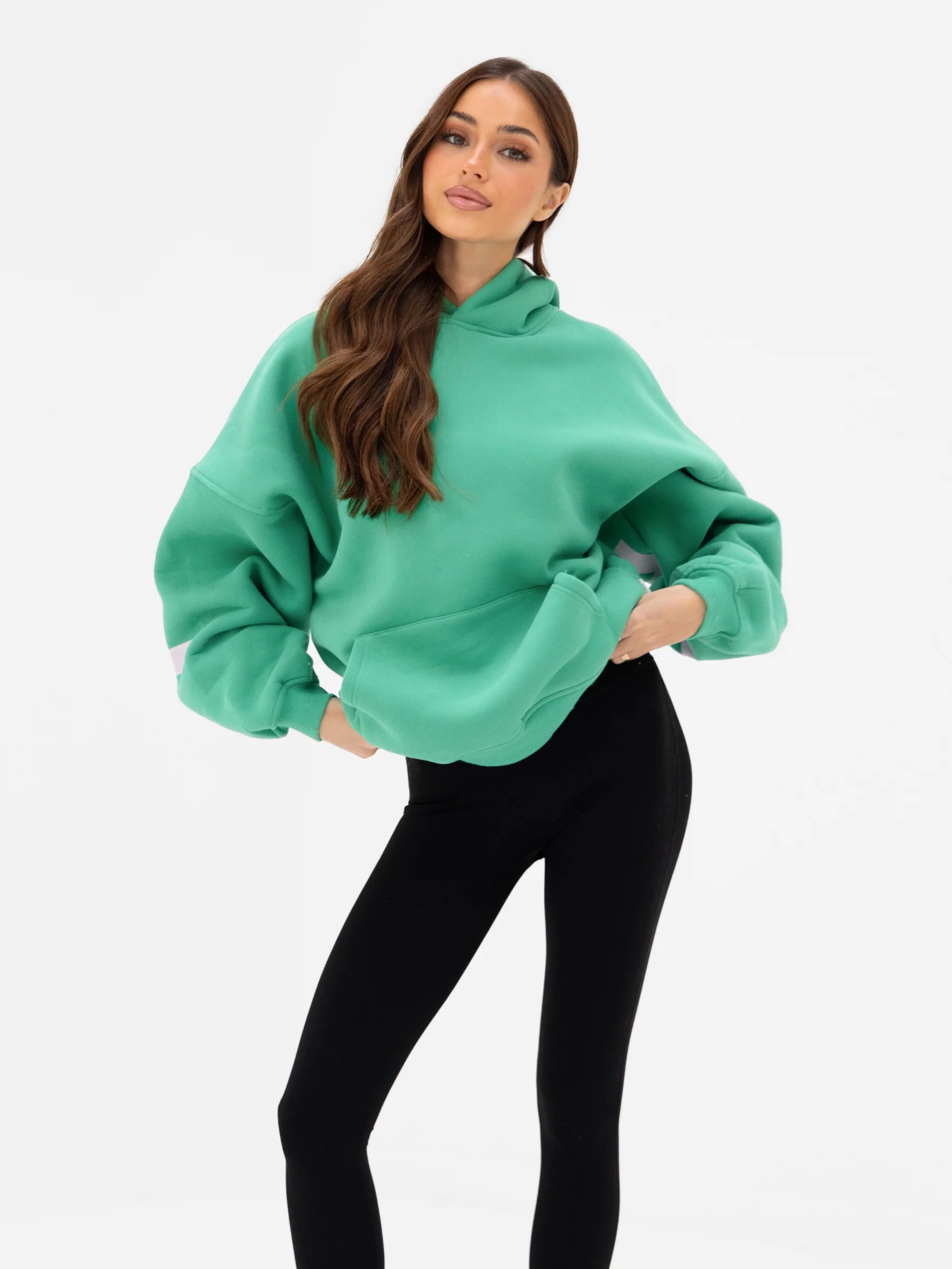 Isabel Oversized Hoodie - Jade Green - Image 6
