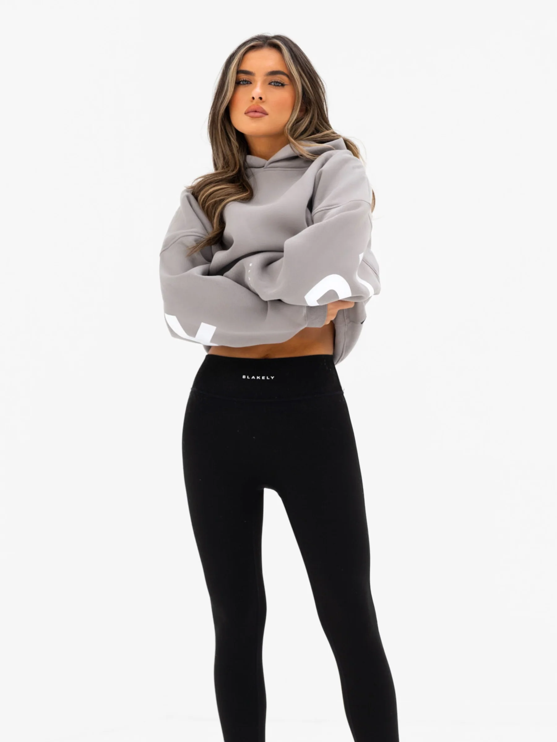 Isabel Oversized Hoodie - Mid Grey - Image 6