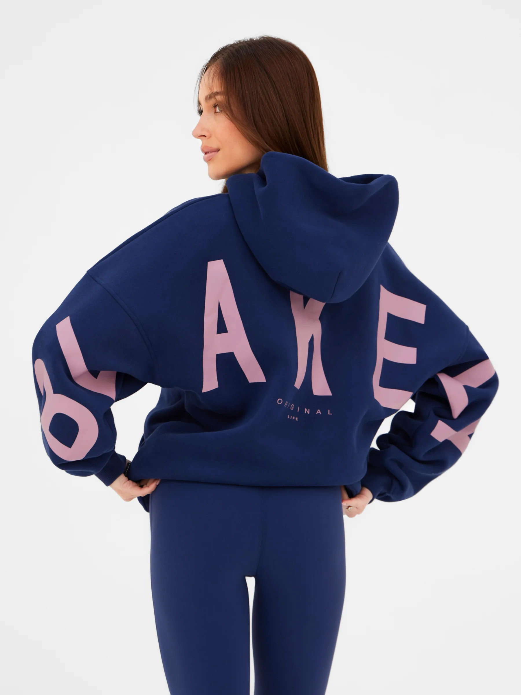 Isabel Oversized Hoodie - Navy Blue - Image 5