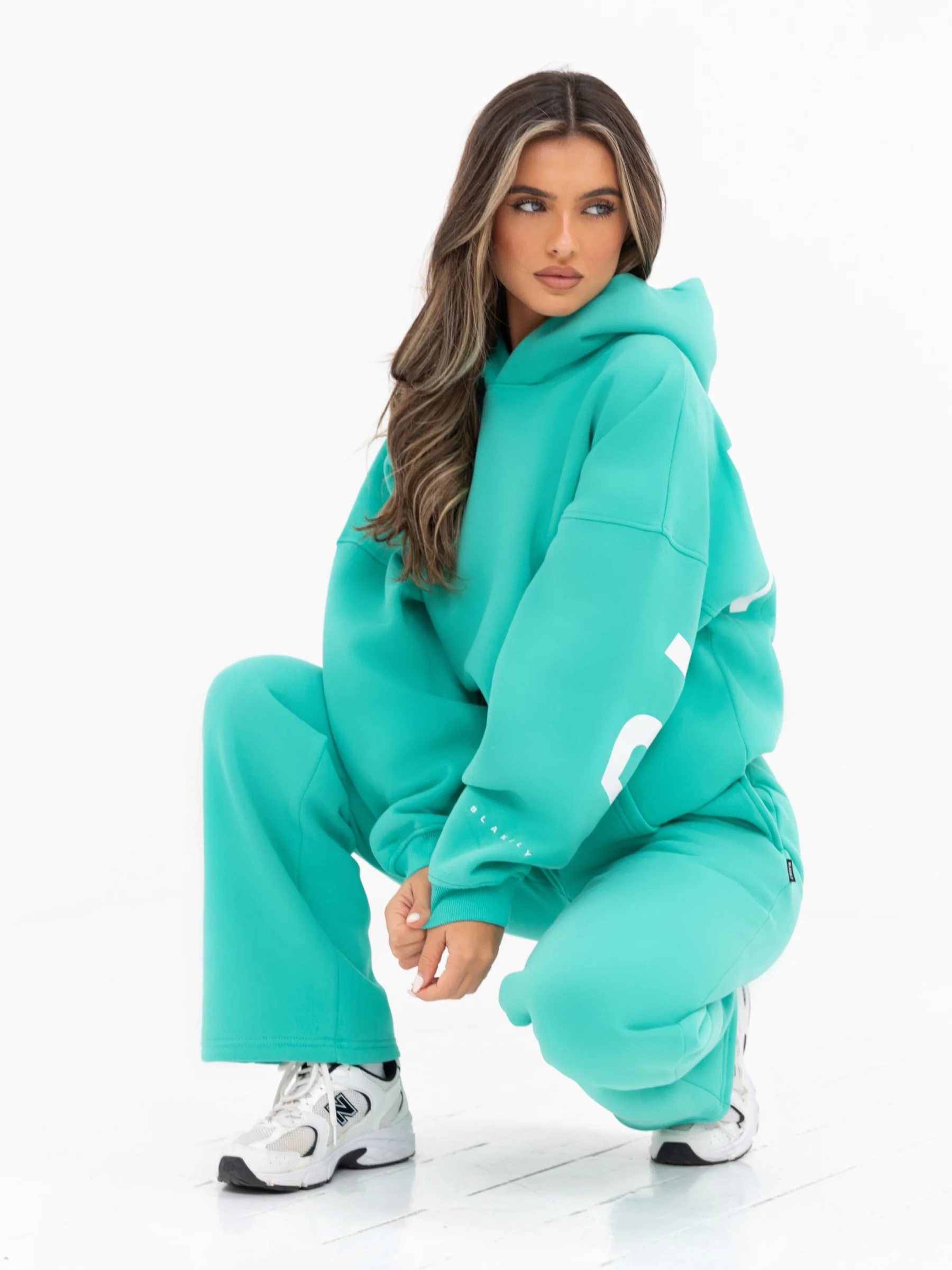 Isabel Oversized Hoodie - Turquoise - Image 2