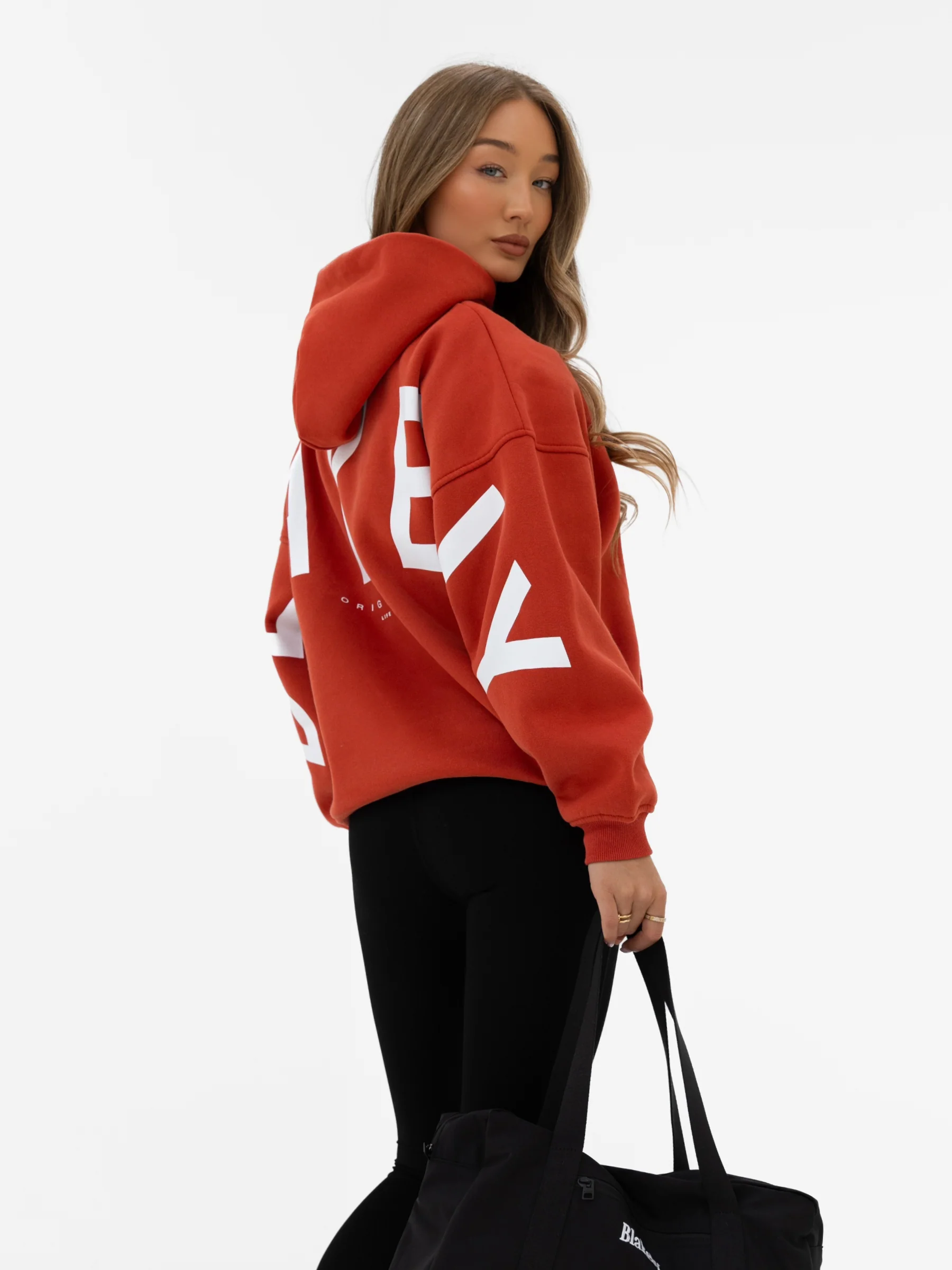 Isabel Oversized Hoodie - Washed Red - Image 5