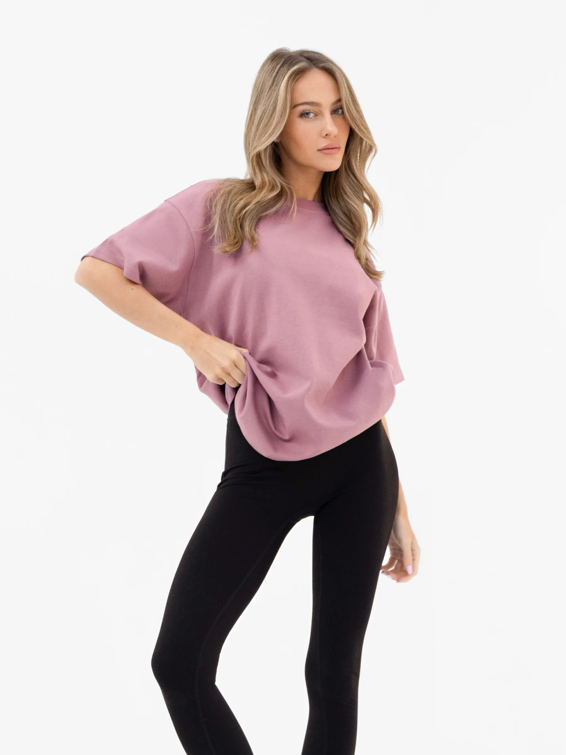 Isabel Oversized T-Shirt - Dusty Rose - Image 6