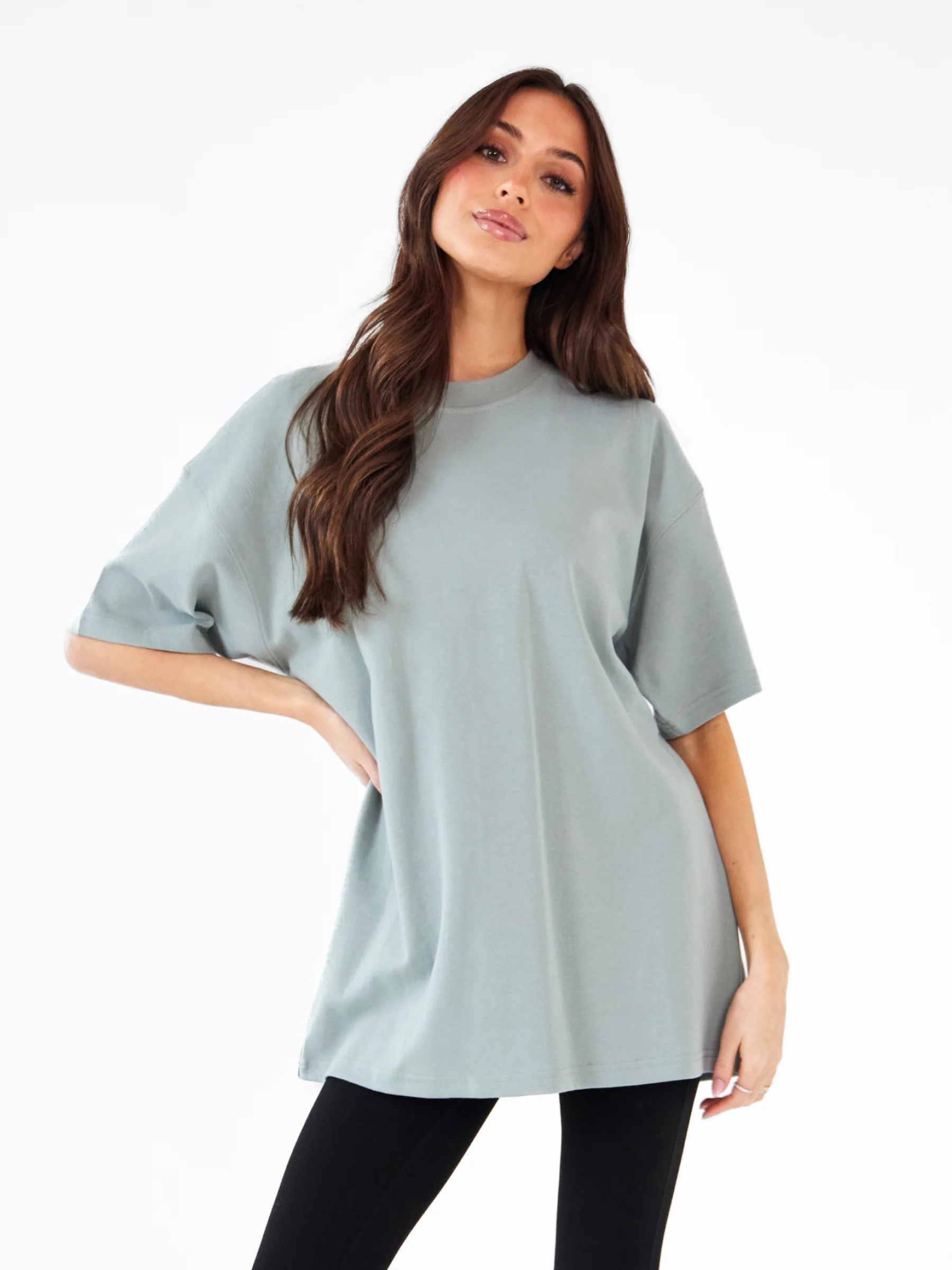 Isabel Oversized T-Shirt - Mineral Blue - Image 2