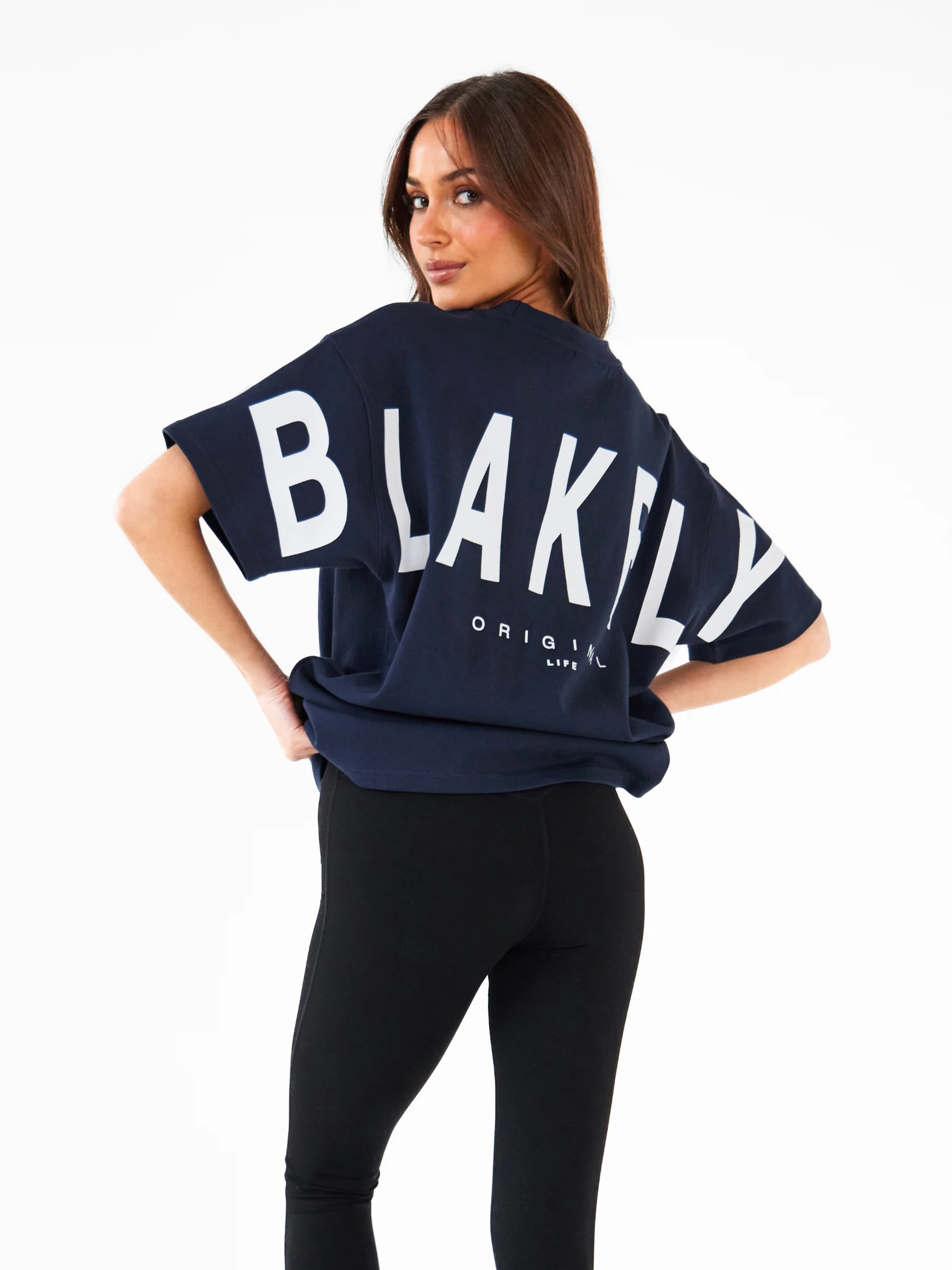 Isabel Oversized T-Shirt - Soft Navy - Image 3