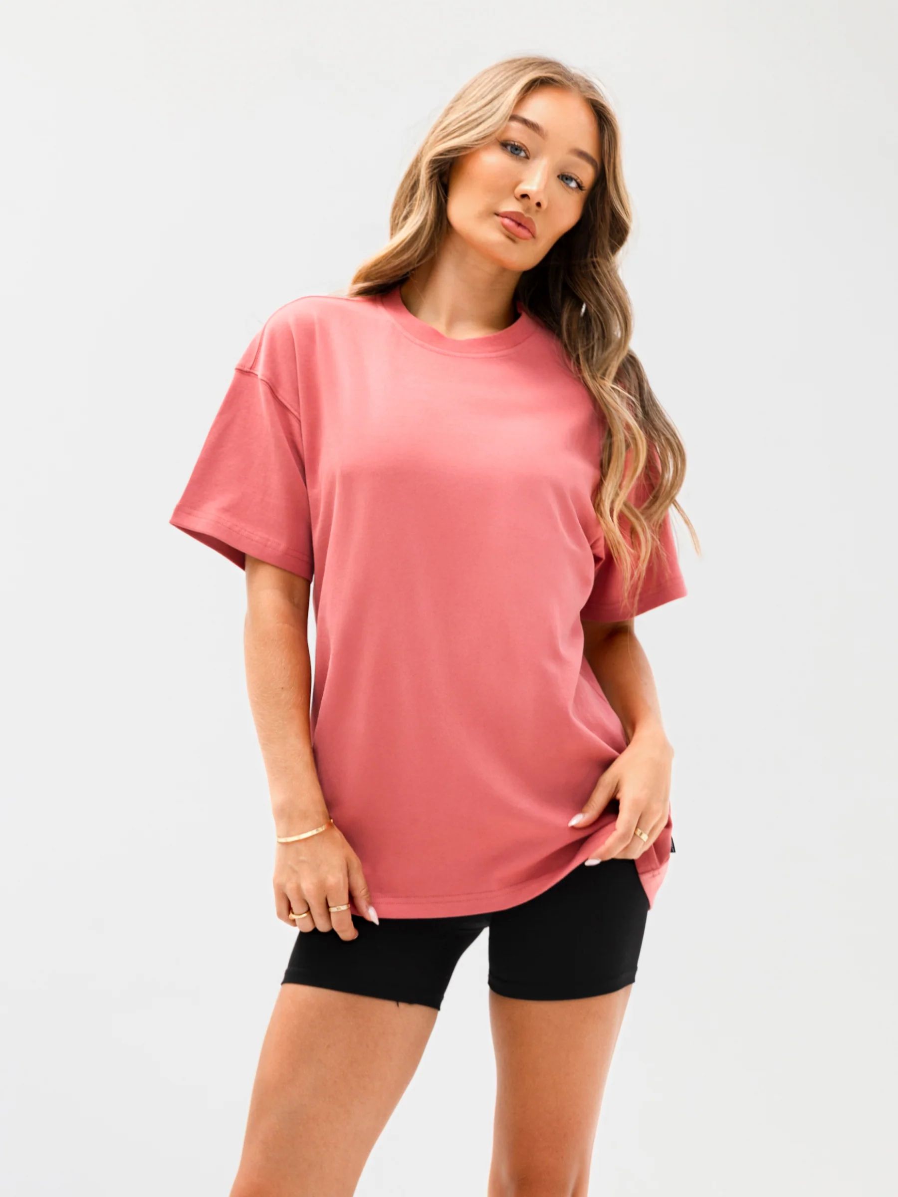 Isabel Oversized T-Shirt - Sunrise Coral - Image 2
