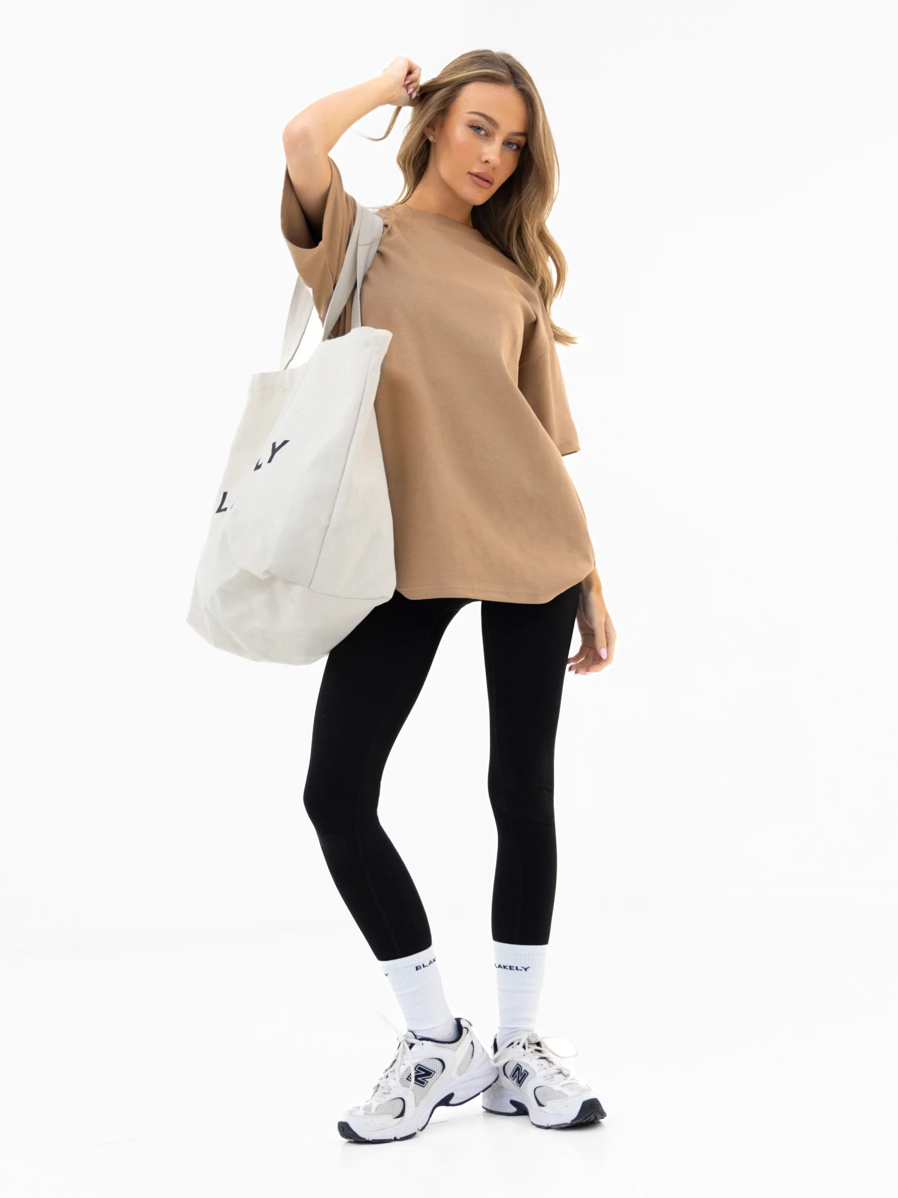 Isabel Oversized T-Shirt - Tan - Image 2