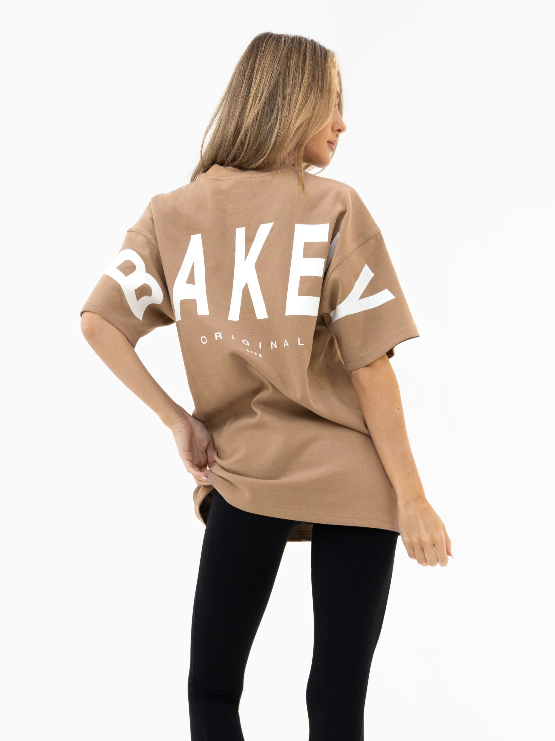 Isabel Oversized T-Shirt - Tan - Image 3