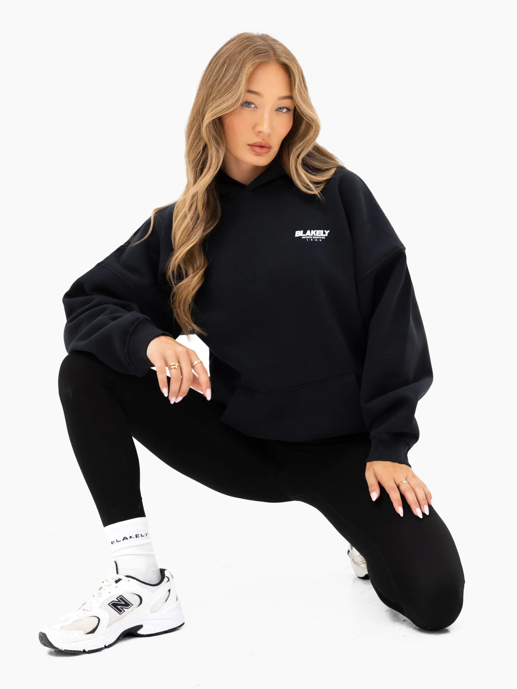 Jodi Oversized Hoodie - Black - Image 5