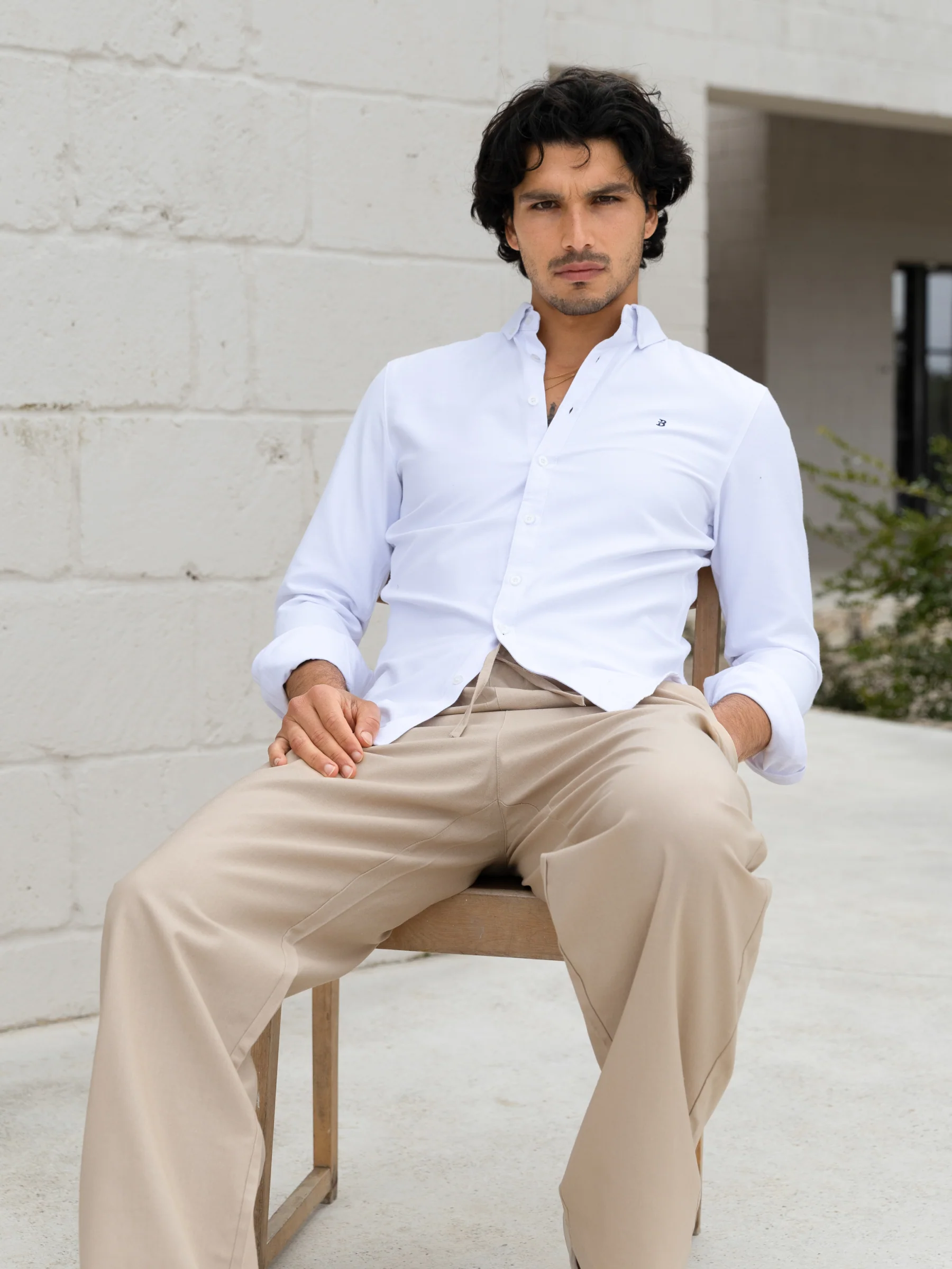 Jude Relaxed Linen Trousers - Tan - Image 3