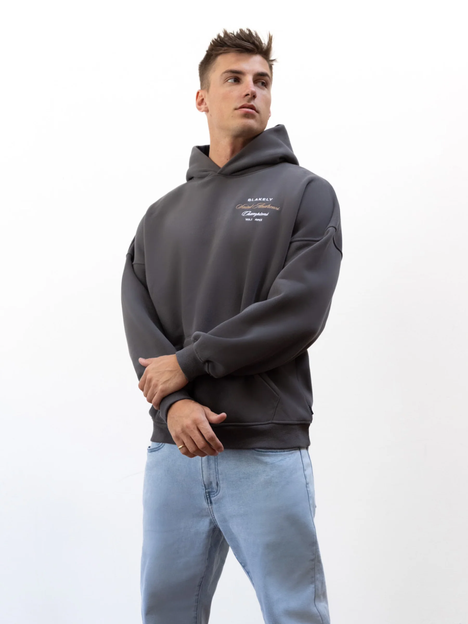 Legacy Relaxed Hoodie - Charcoal - Image 2
