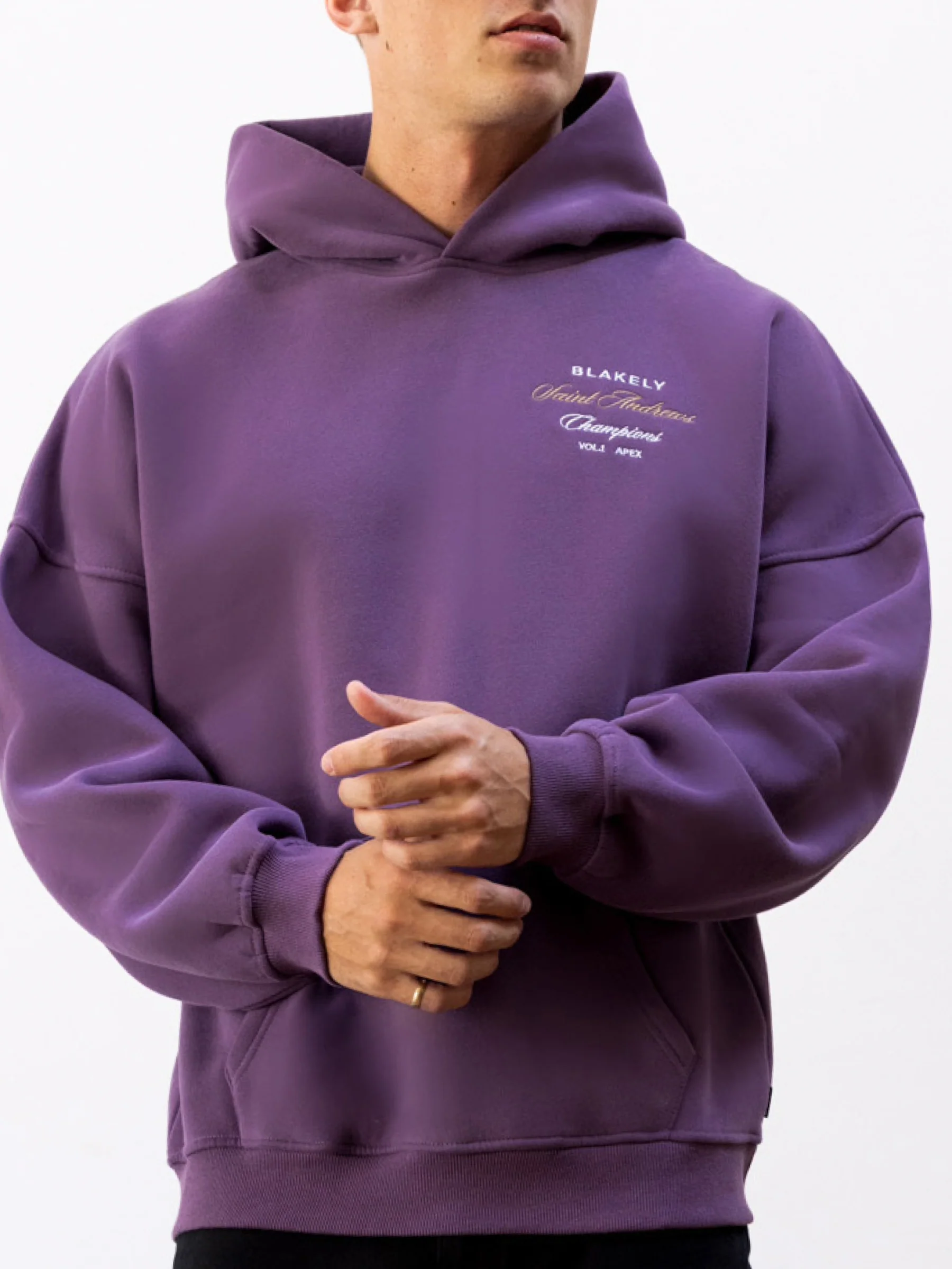 Legacy Relaxed Hoodie - Mid Purple - Image 5