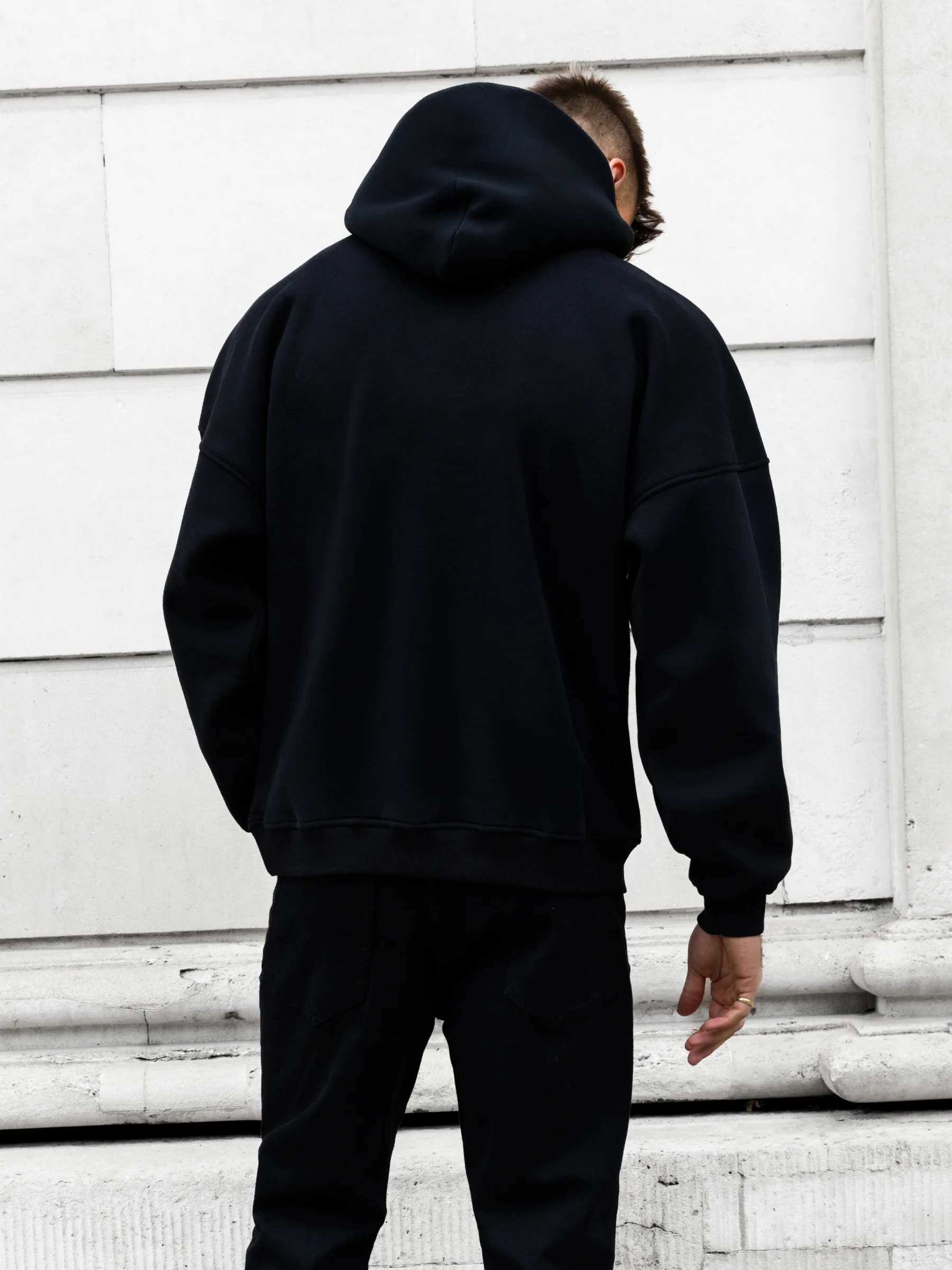 Leo Relaxed Hoodie - Black & Ultra Lilac - Image 2