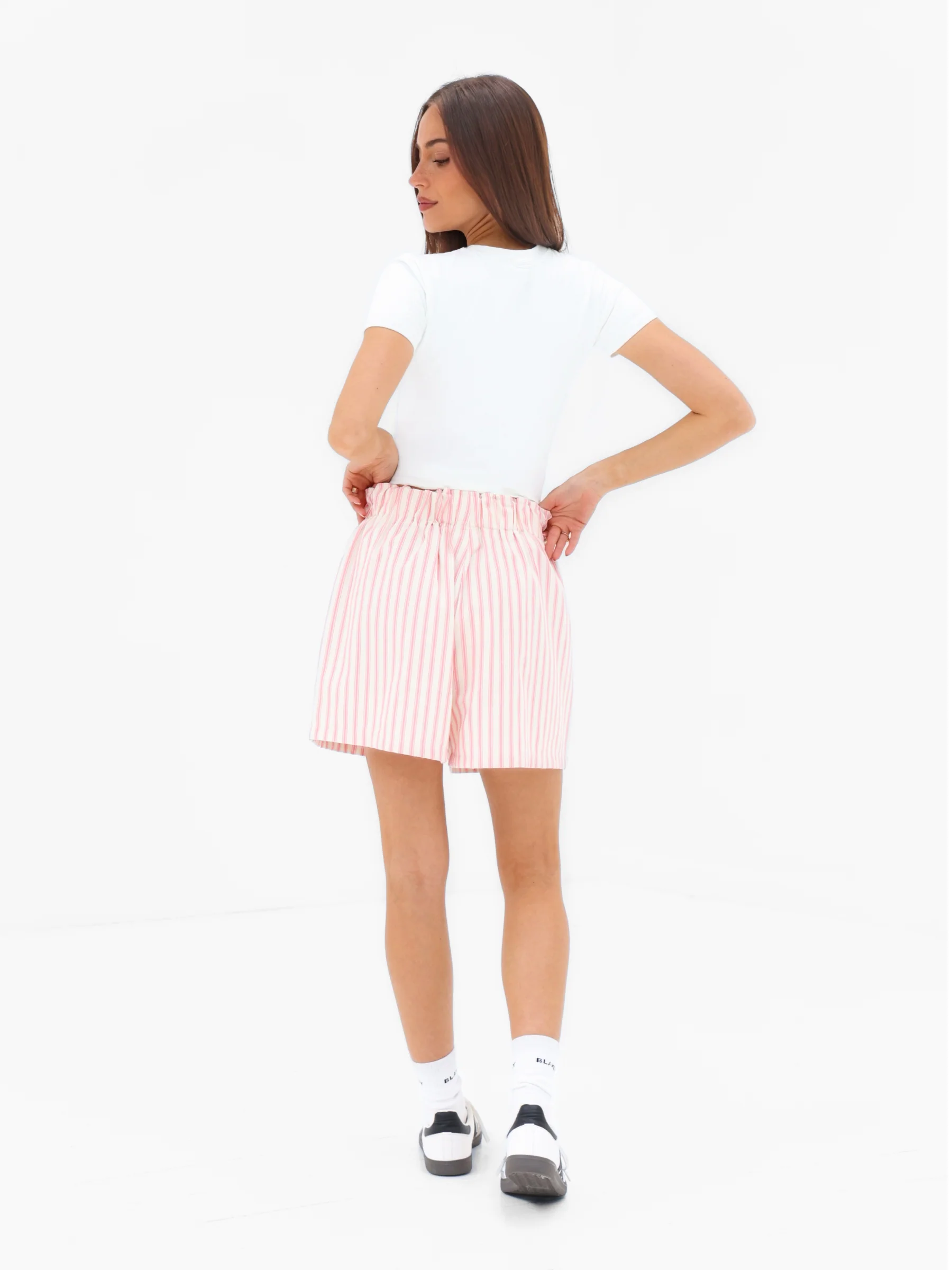 Lou Stripe Shorts - Warm Pink - Image 2