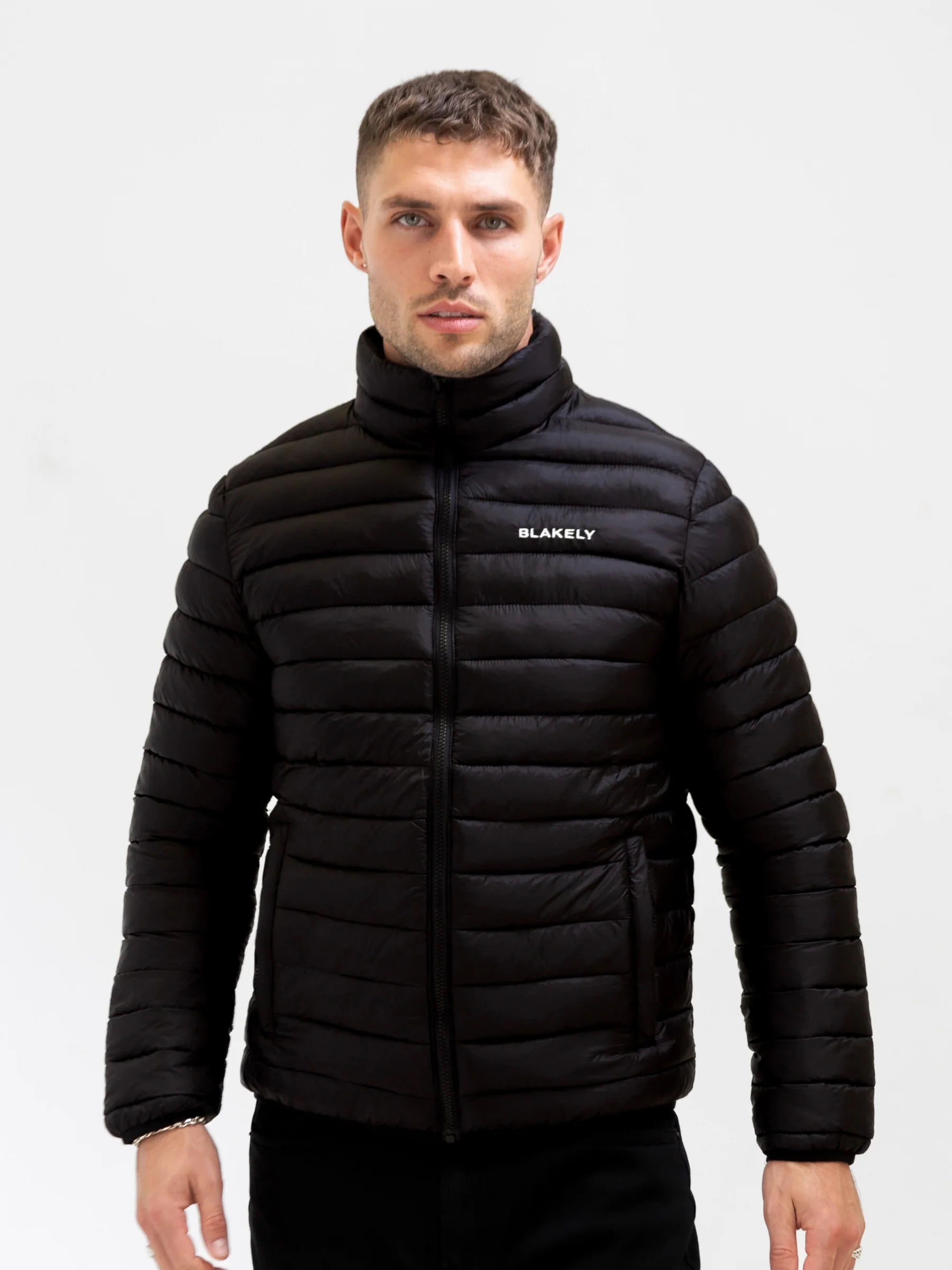 Lucas Lightweight Puffer Jacket - Black - Image 5