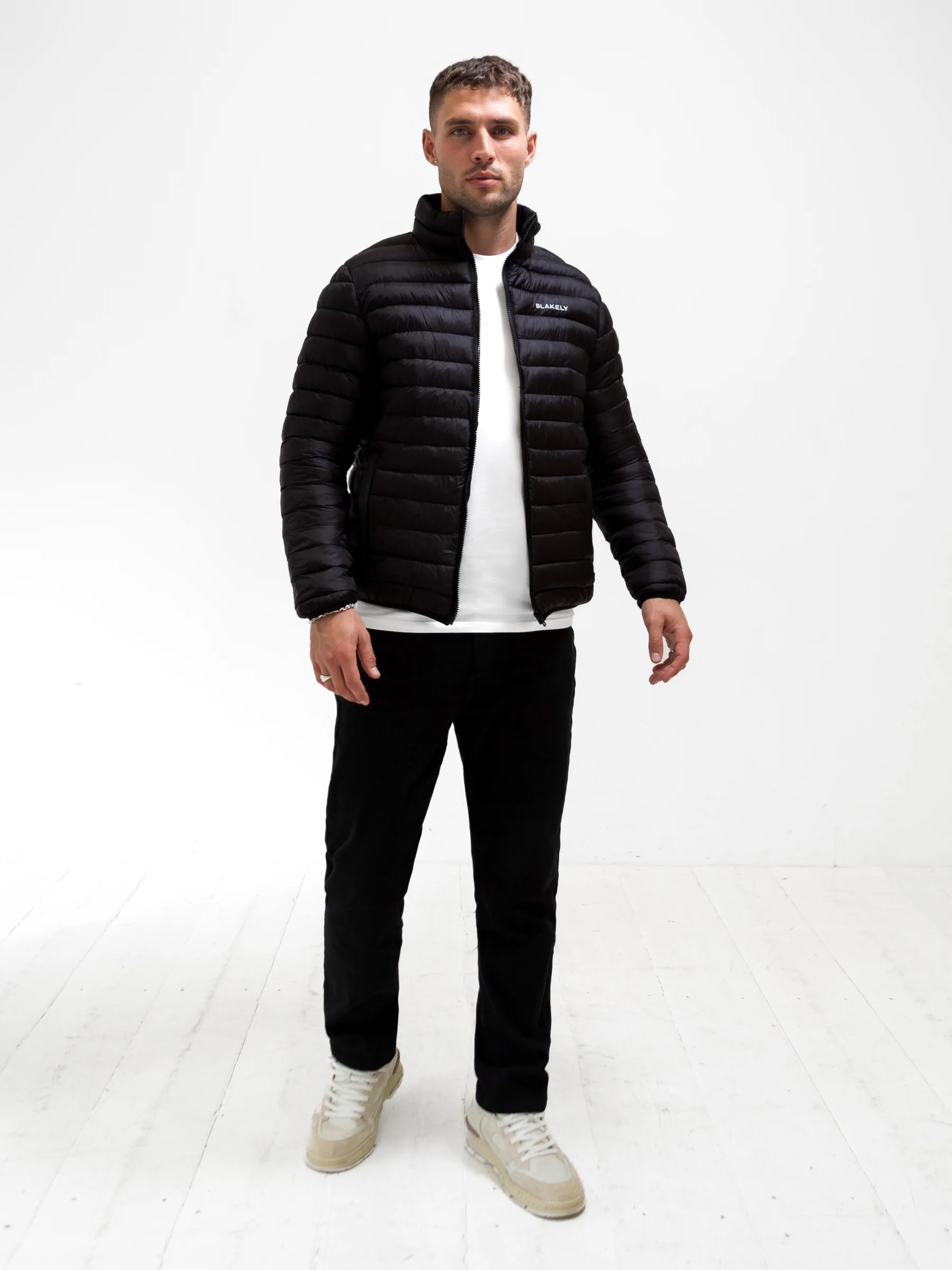 Lucas Lightweight Puffer Jacket - Black - Image 6