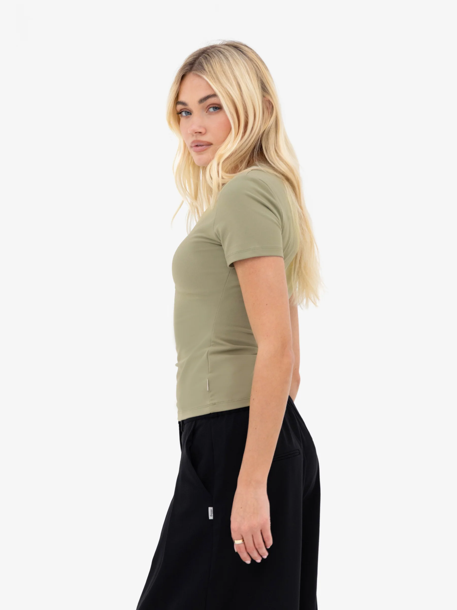 Lucia Baby Tee - Warm Olive - Image 2