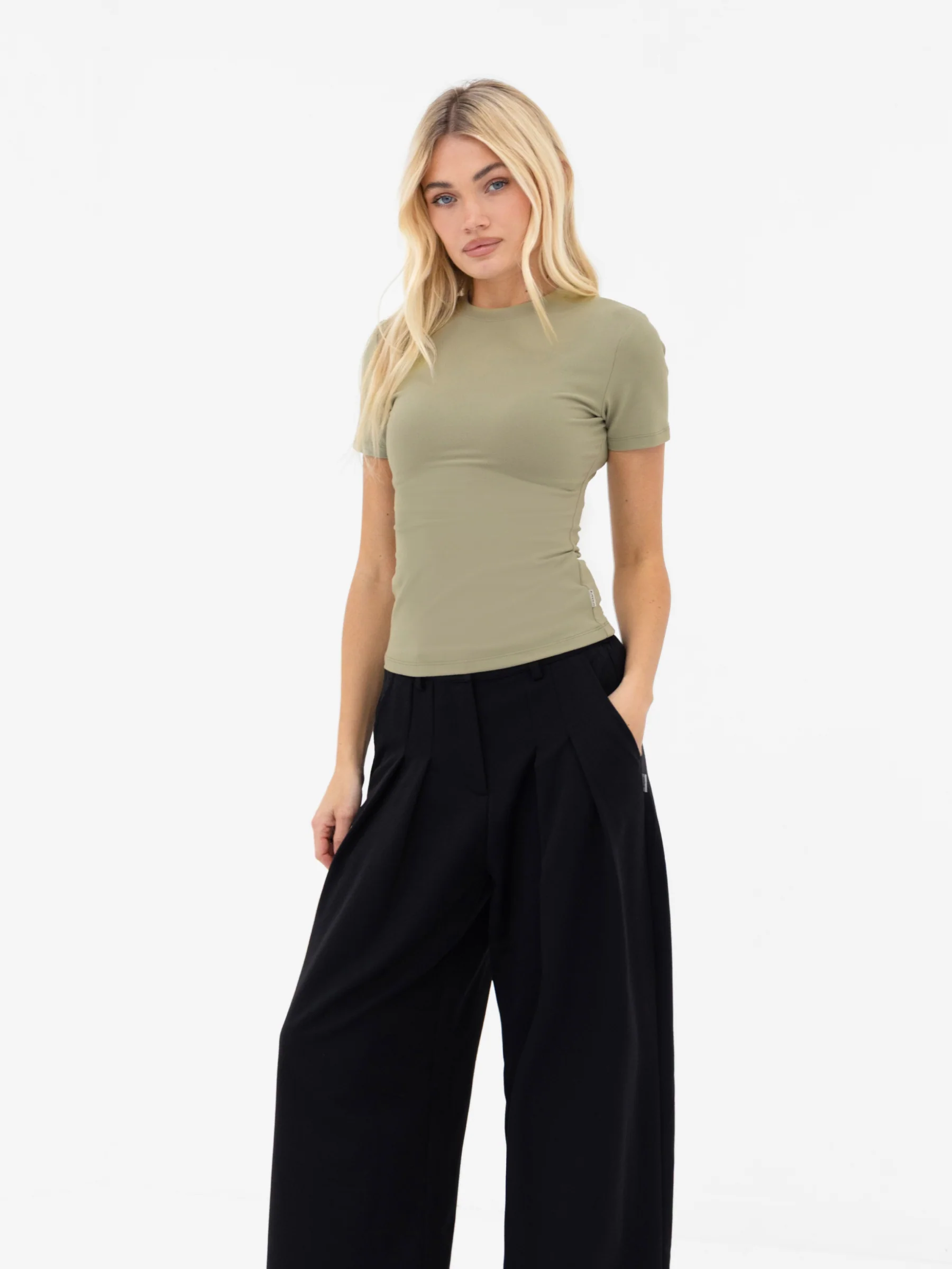 Lucia Baby Tee - Warm Olive - Image 6