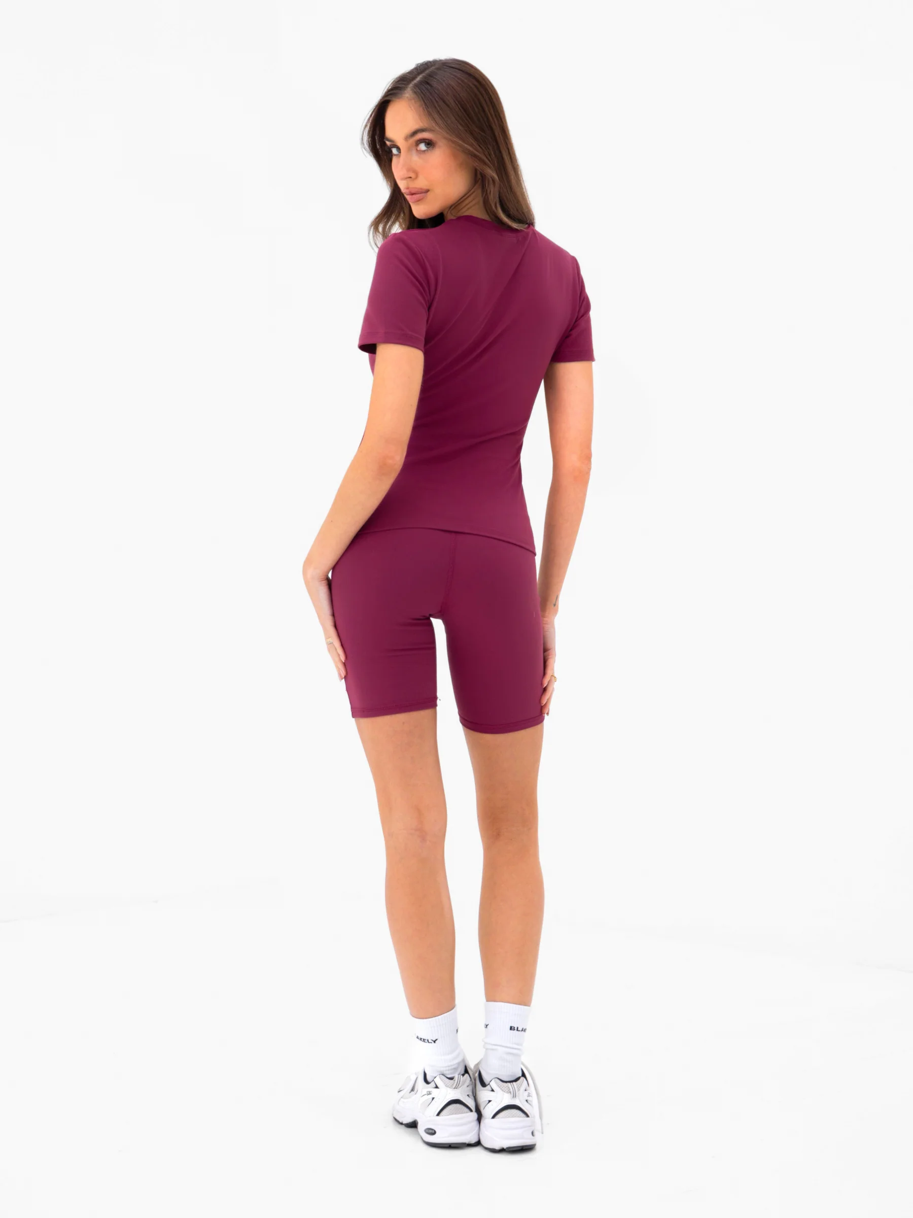 Lucia Baby Tee - Wine Red - Image 4