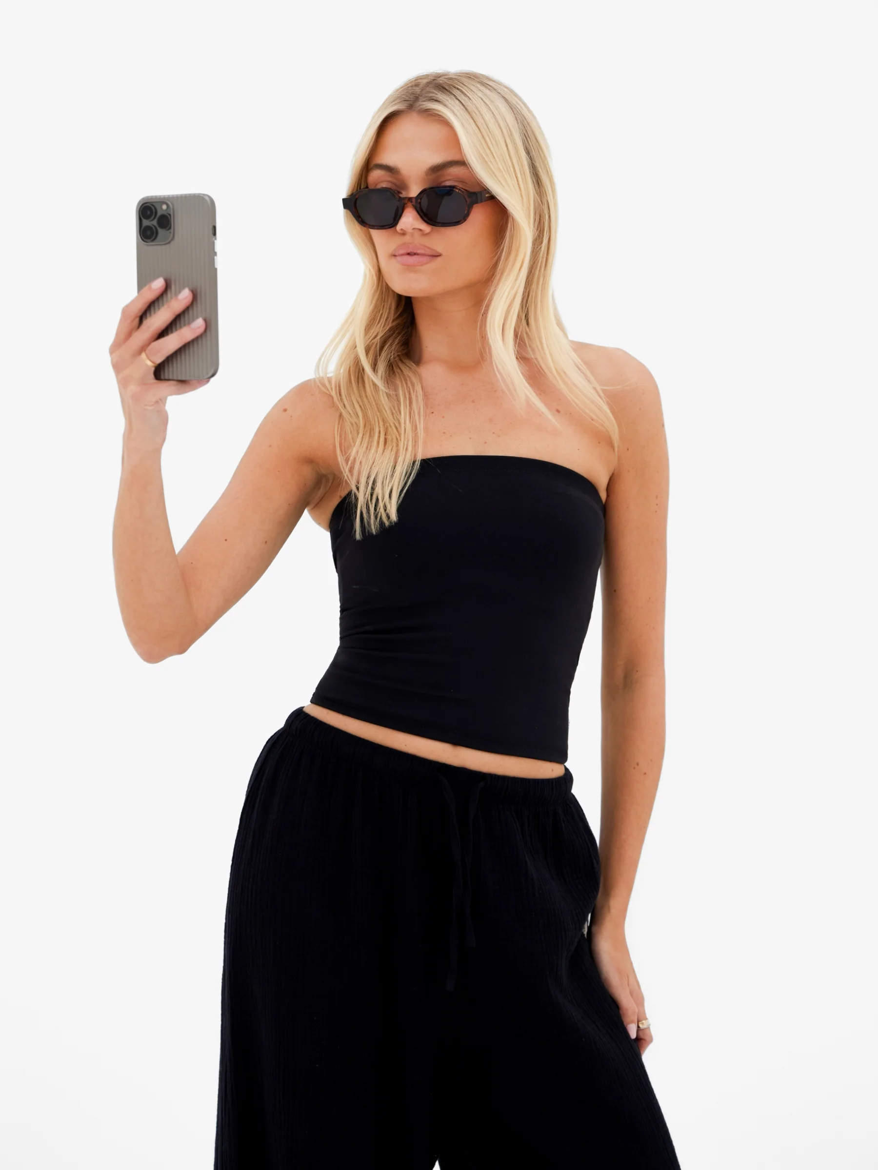 Lucia Bandeau Top - Black - Image 8