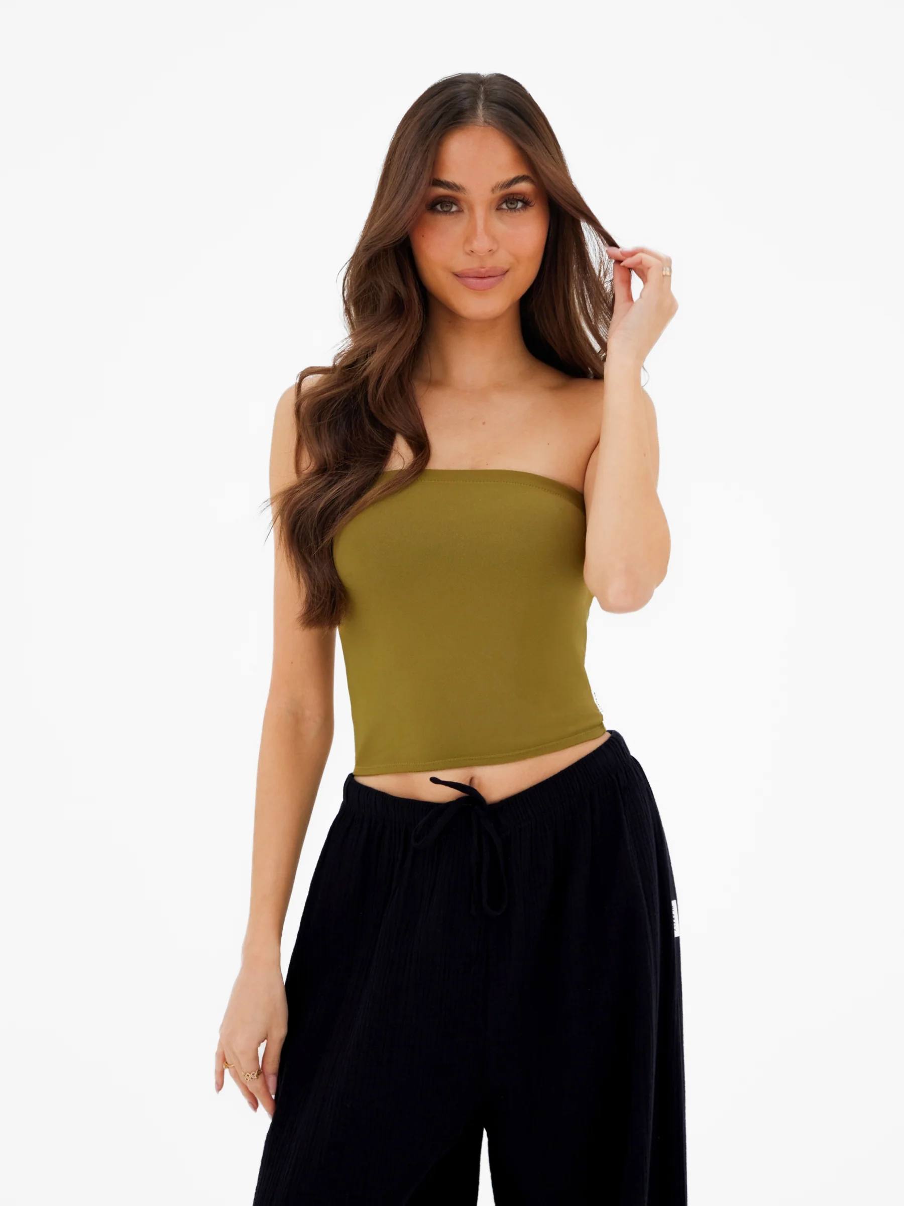 Lucia Bandeau Top - Deep Olive - Image 5