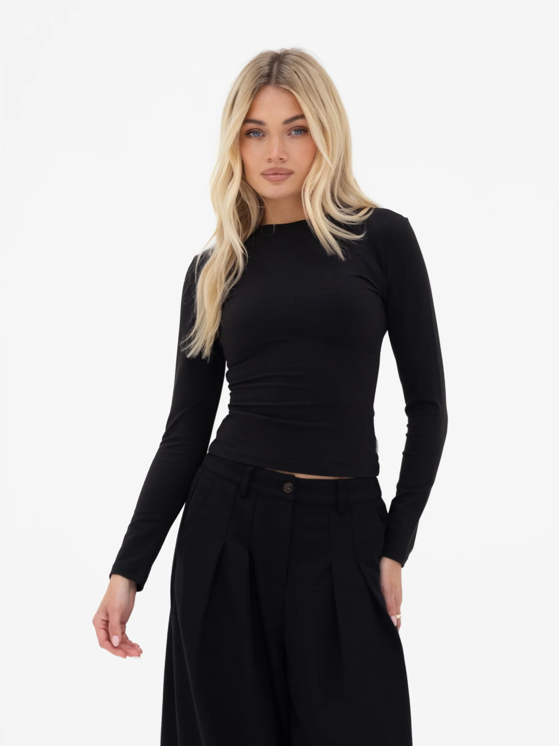 Lucia Long Sleeve Top - Black - Image 5