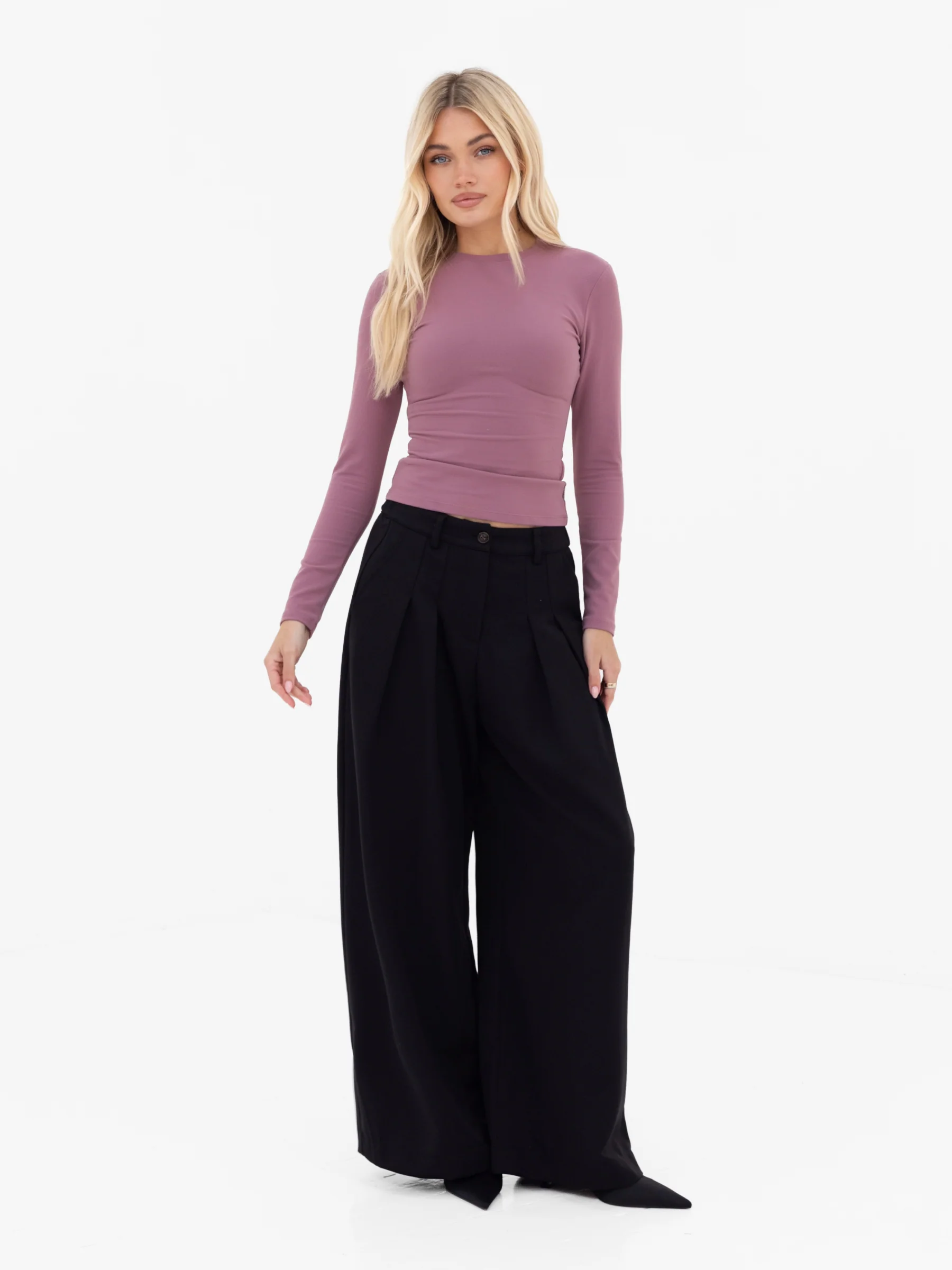 Lucia Long Sleeve Top - Dusty Rose - Image 3