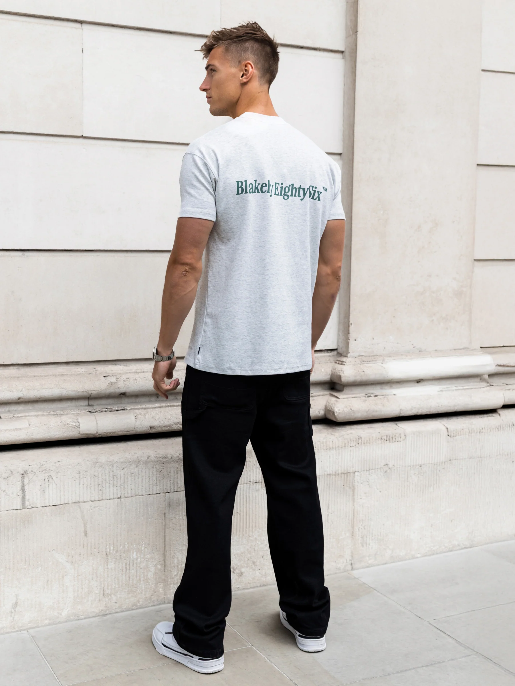 Luke Relaxed T-Shirt - Marl Grey - Image 3