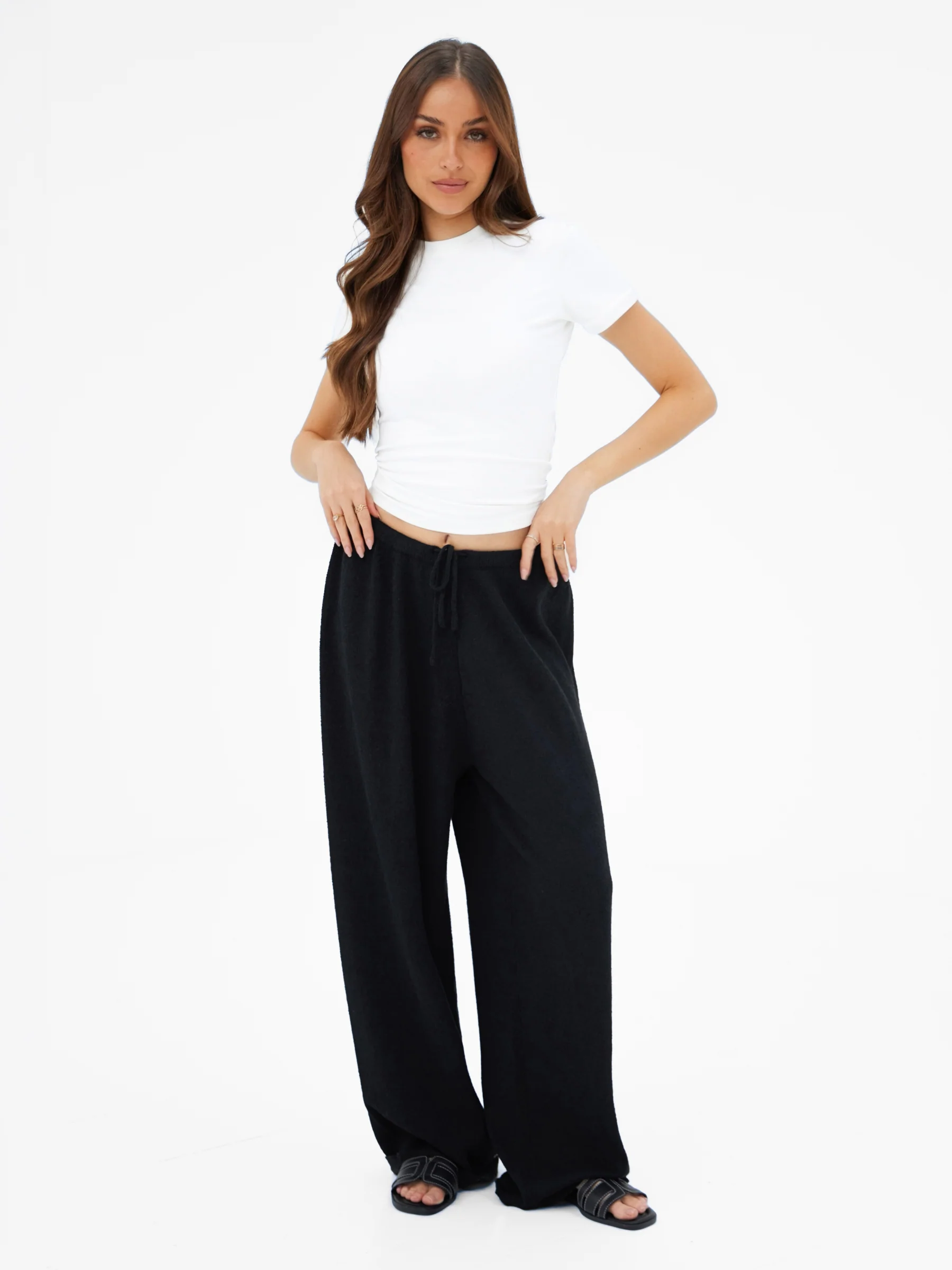 Mae Crochet Trousers - Black - Image 4