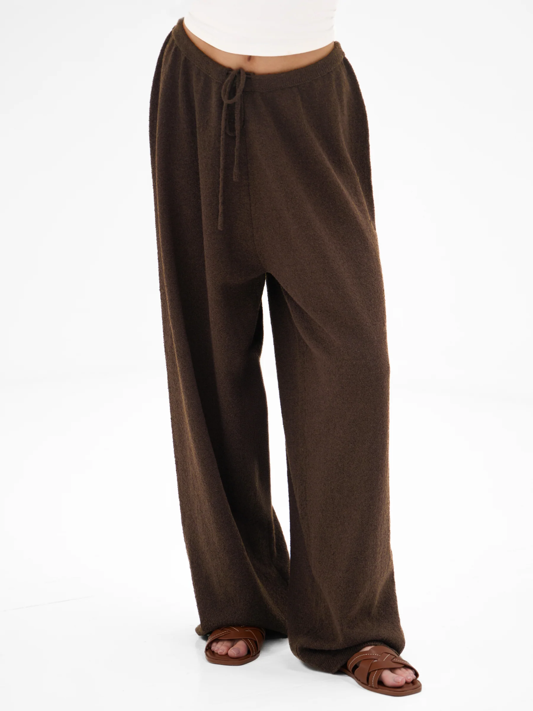 Mae Crochet Trousers - Brown