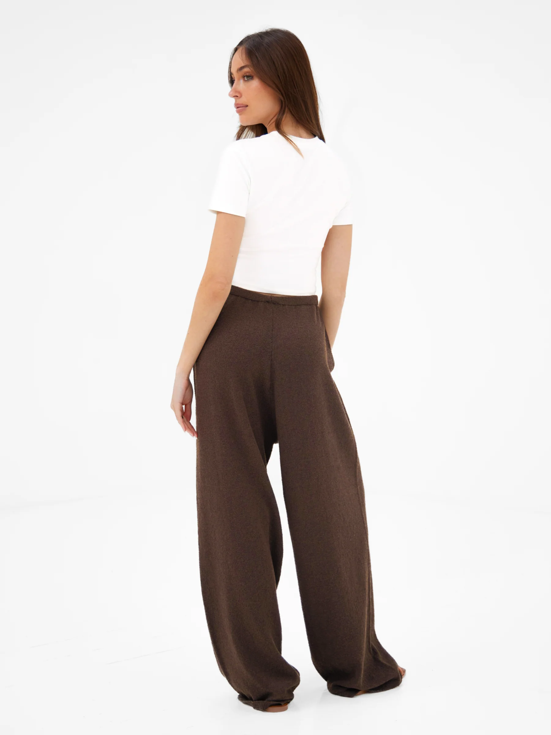 Mae Crochet Trousers - Brown - Image 7