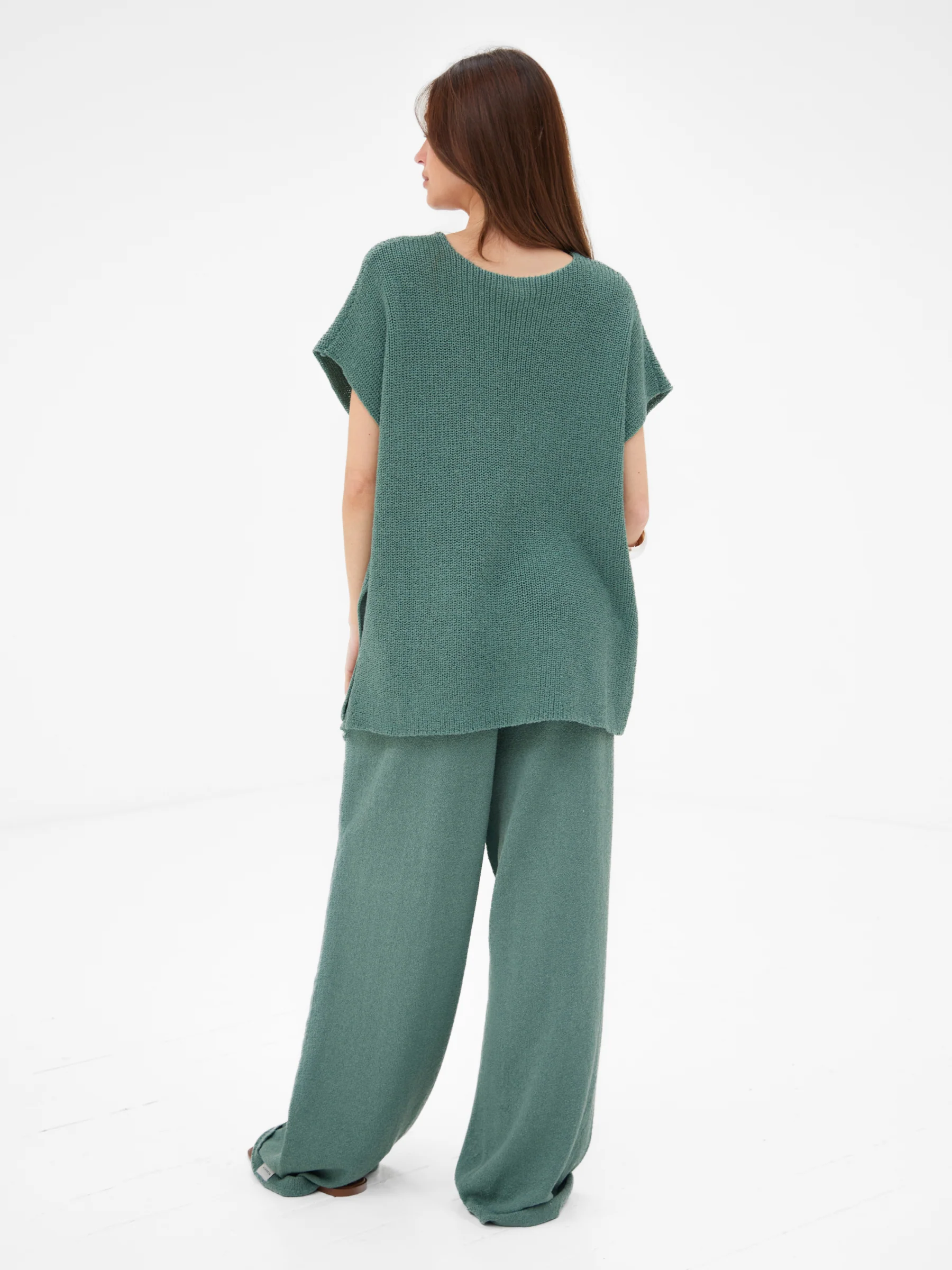 Mae Oversized Crochet Tank Top - Sage Green - Image 8
