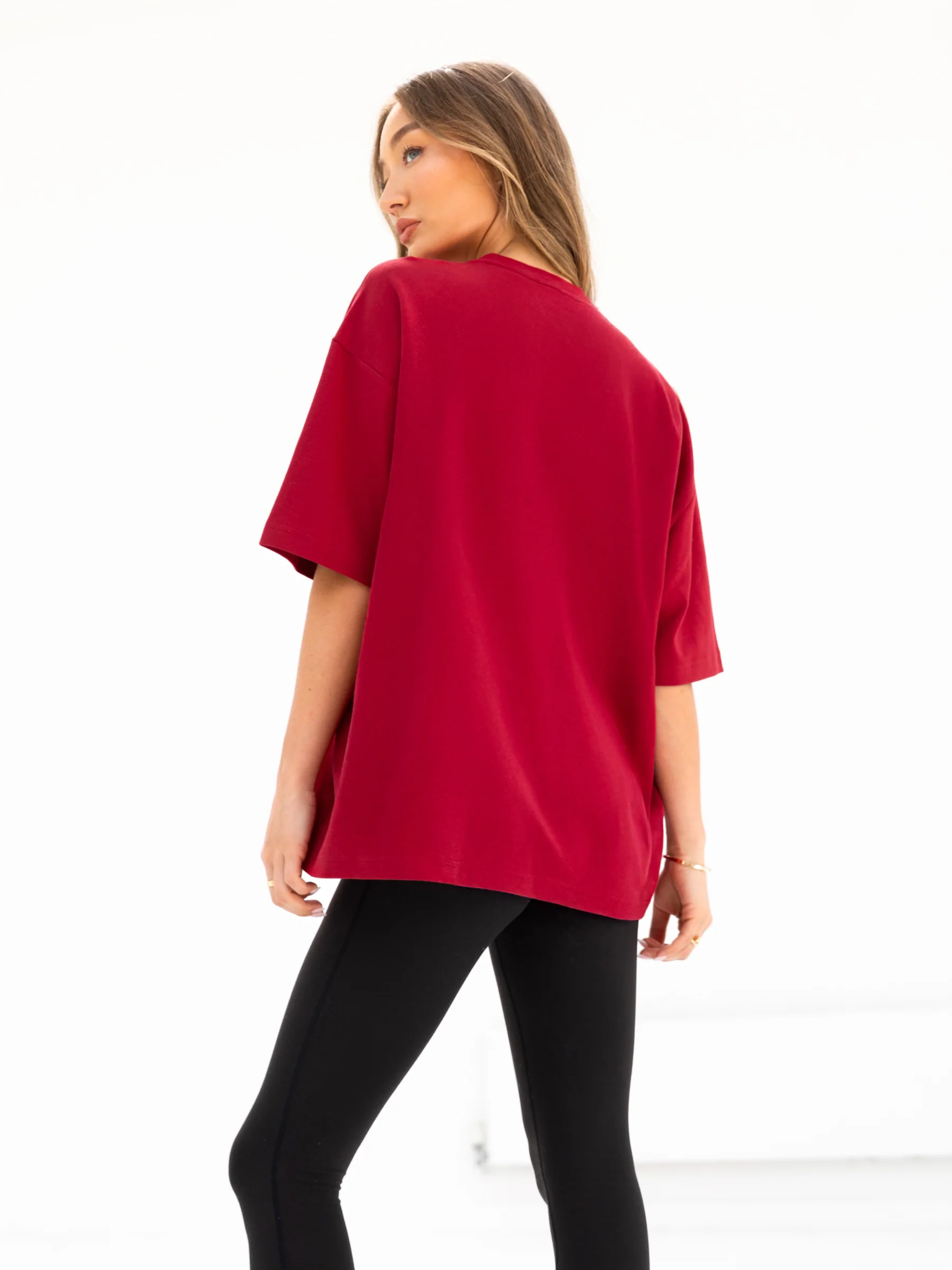 Melrose Ultra Oversized T-Shirt - Cherry Red - Image 4