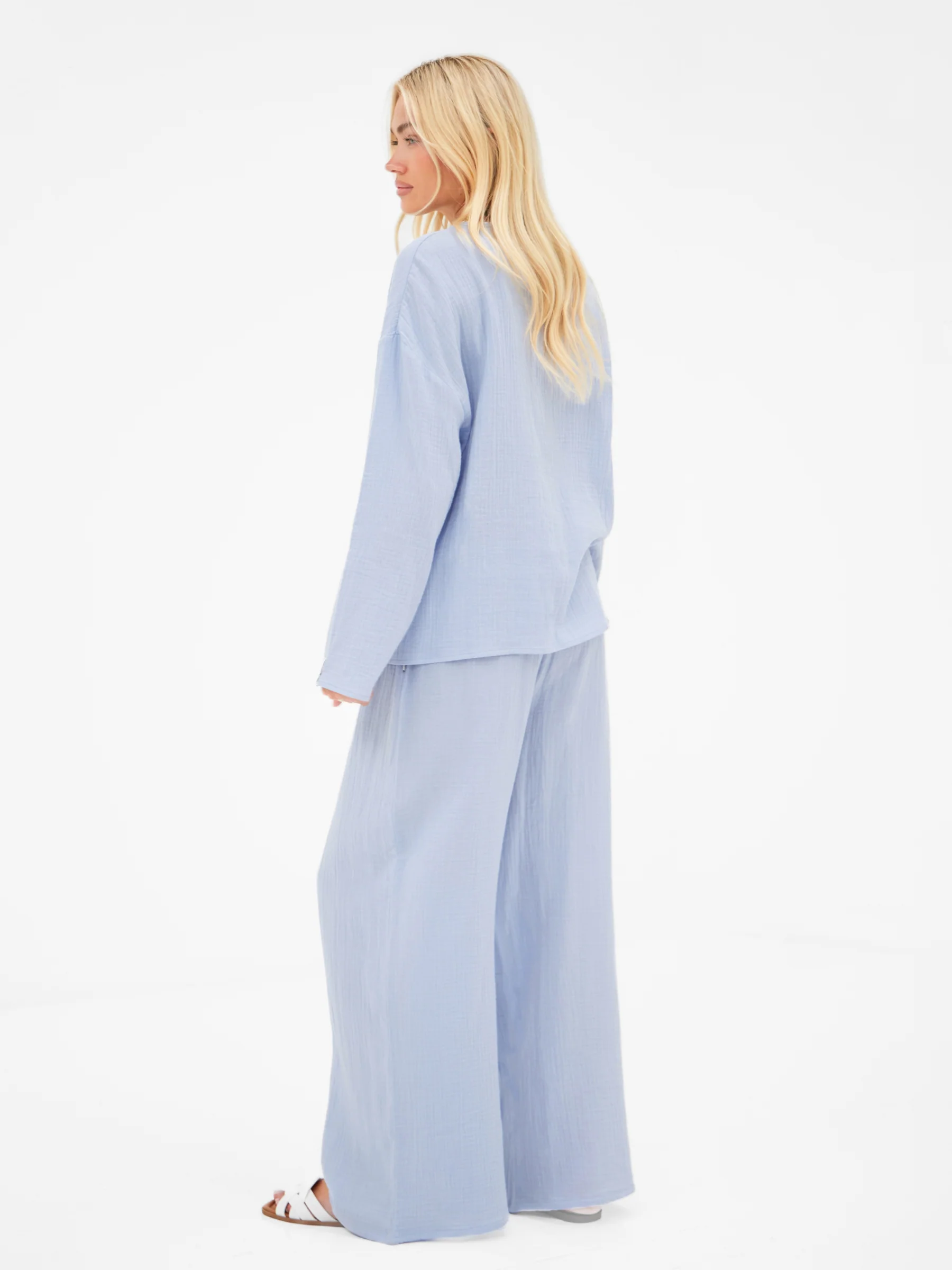 Mila Tie Up Top - Summer Blue - Image 4