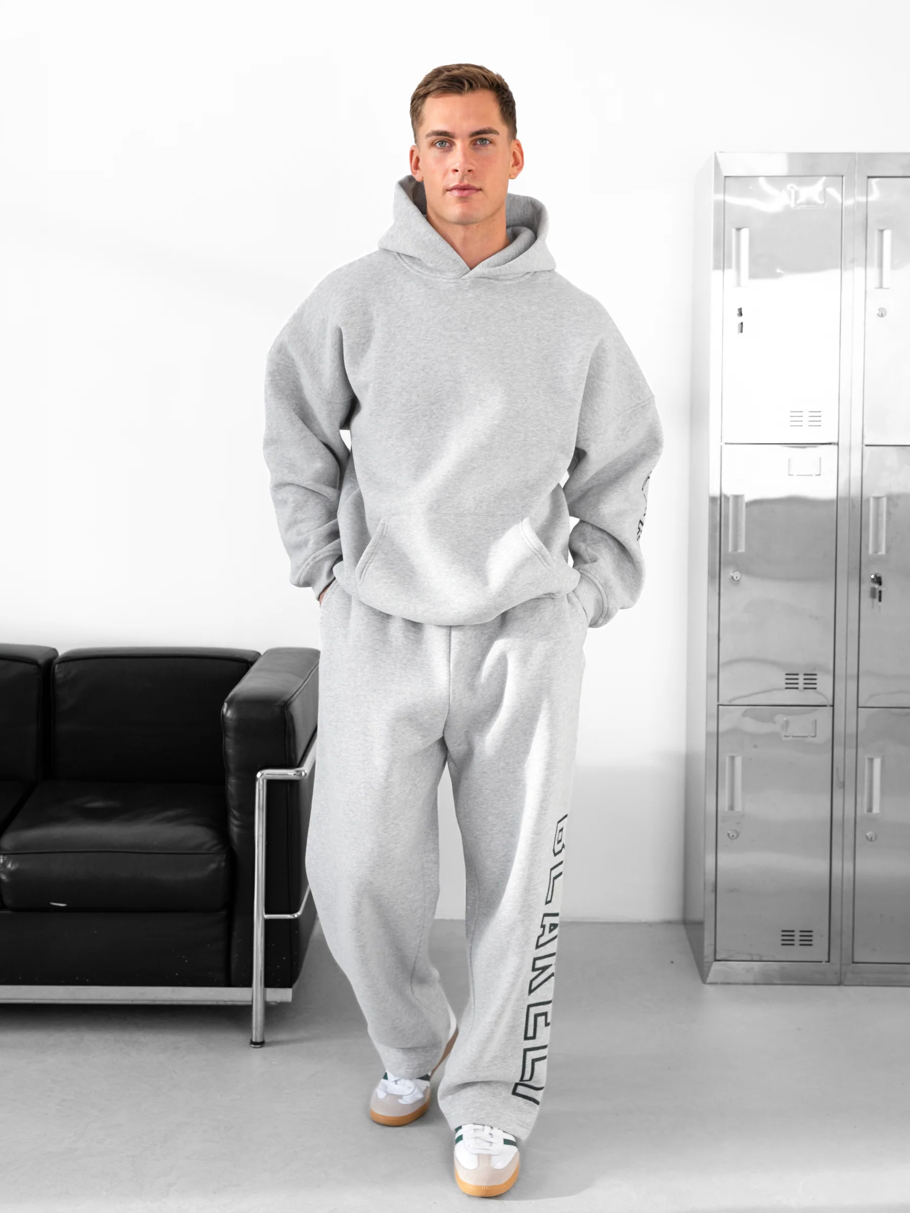 Miles Relaxed Hoodie - Marl Grey - Image 3