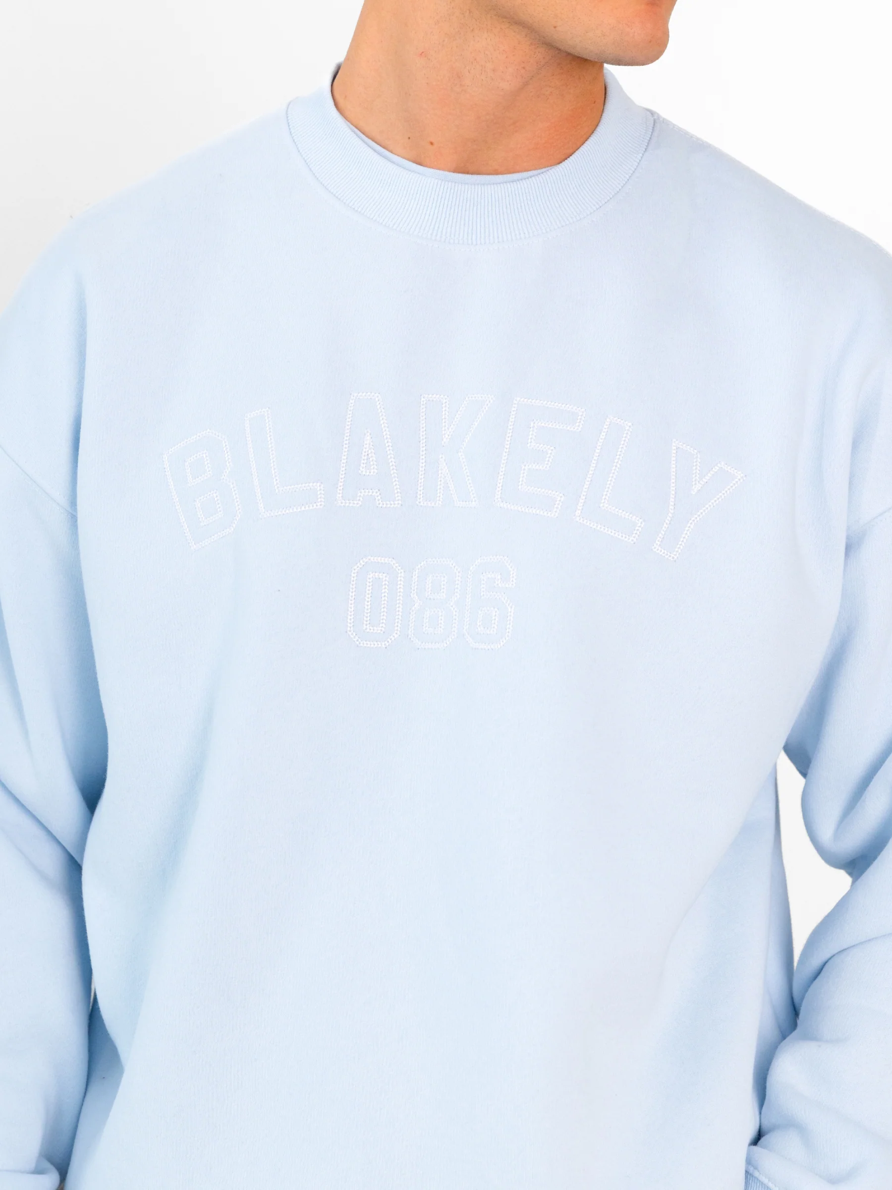 Miles Relaxed Jumper - Powder Blue - Image 2