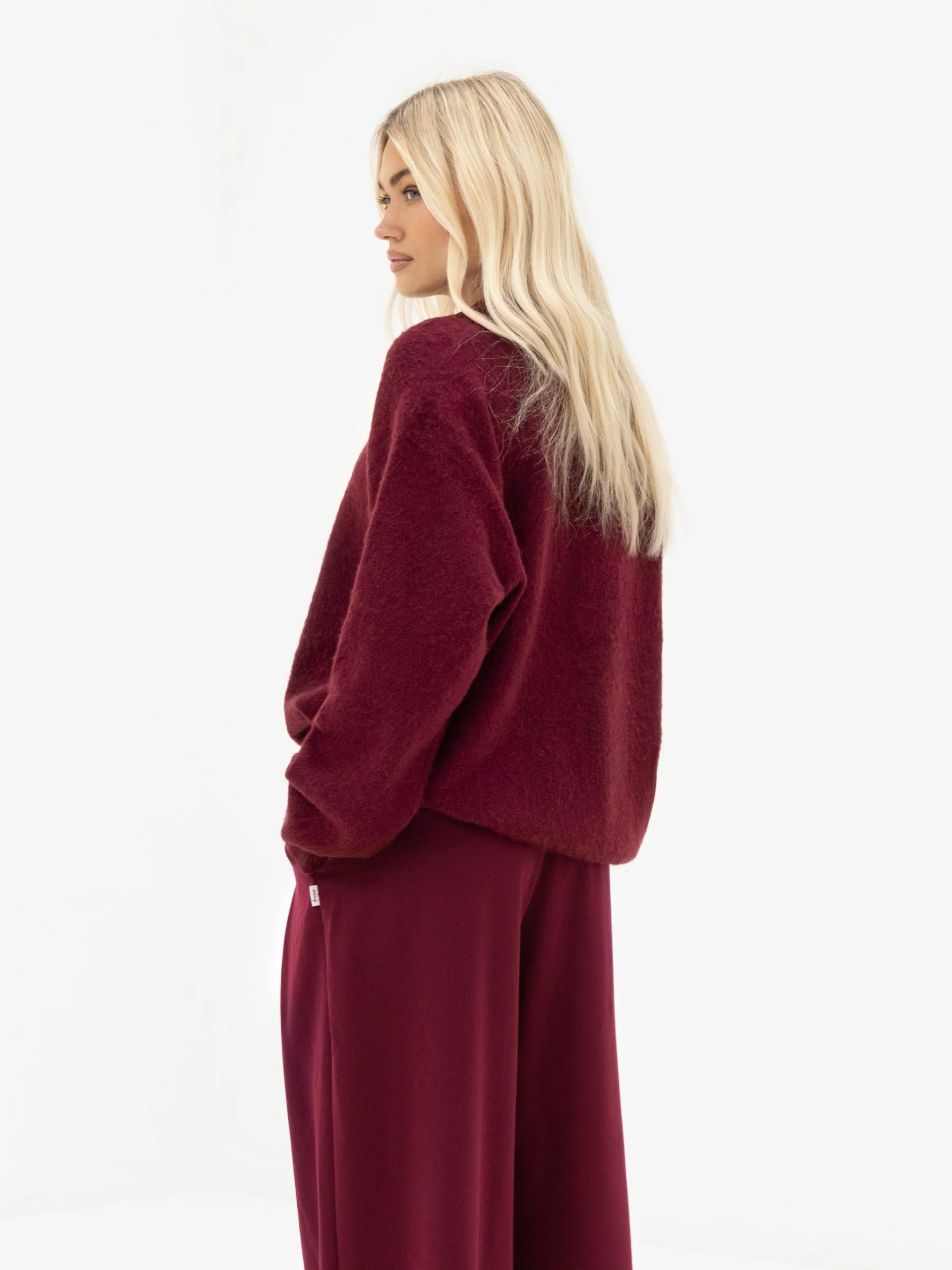 Mindy Knitted Jumper - Burgundy - Image 2