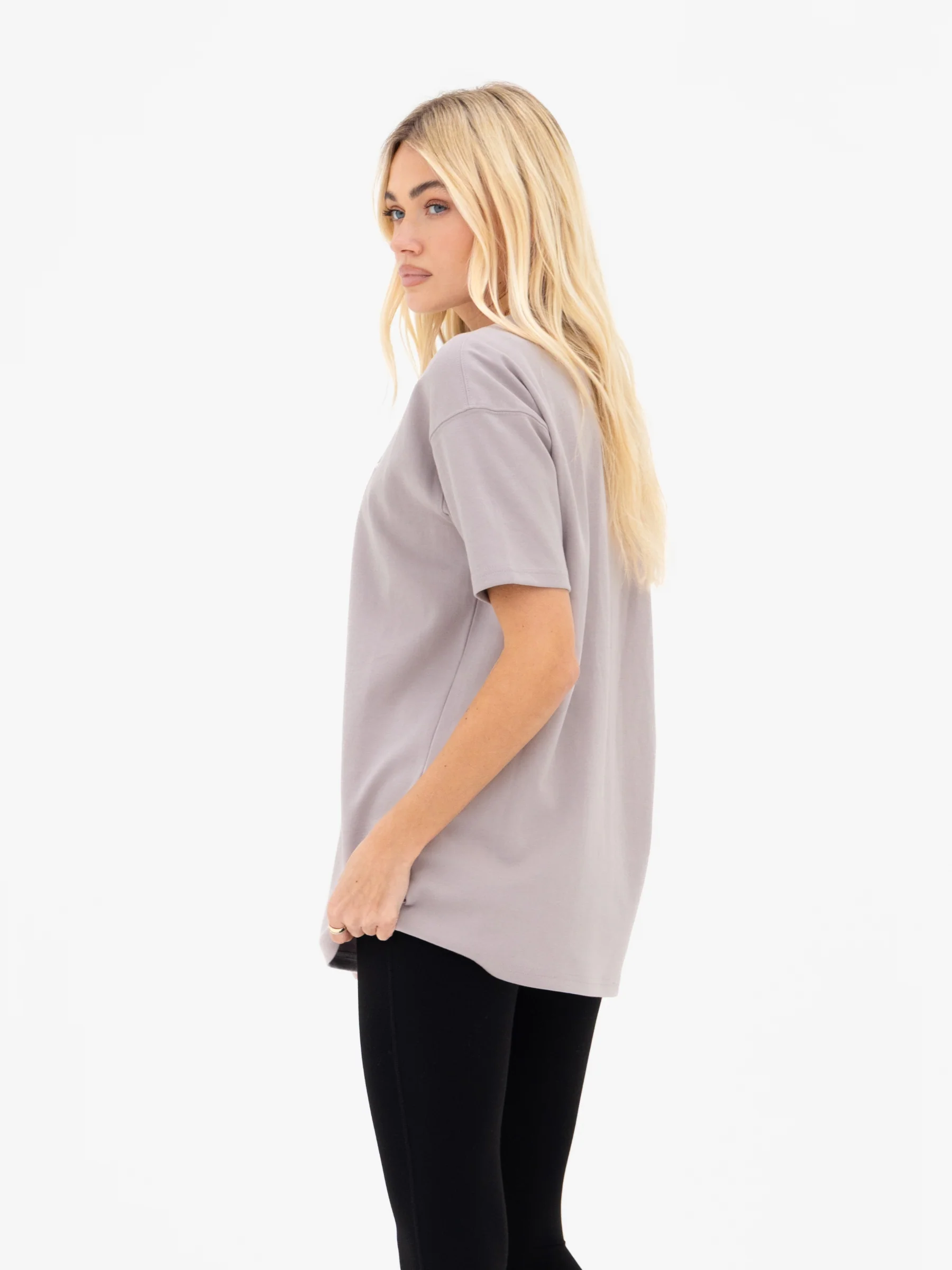 Mindy Oversized T-Shirt - Pebble - Image 3